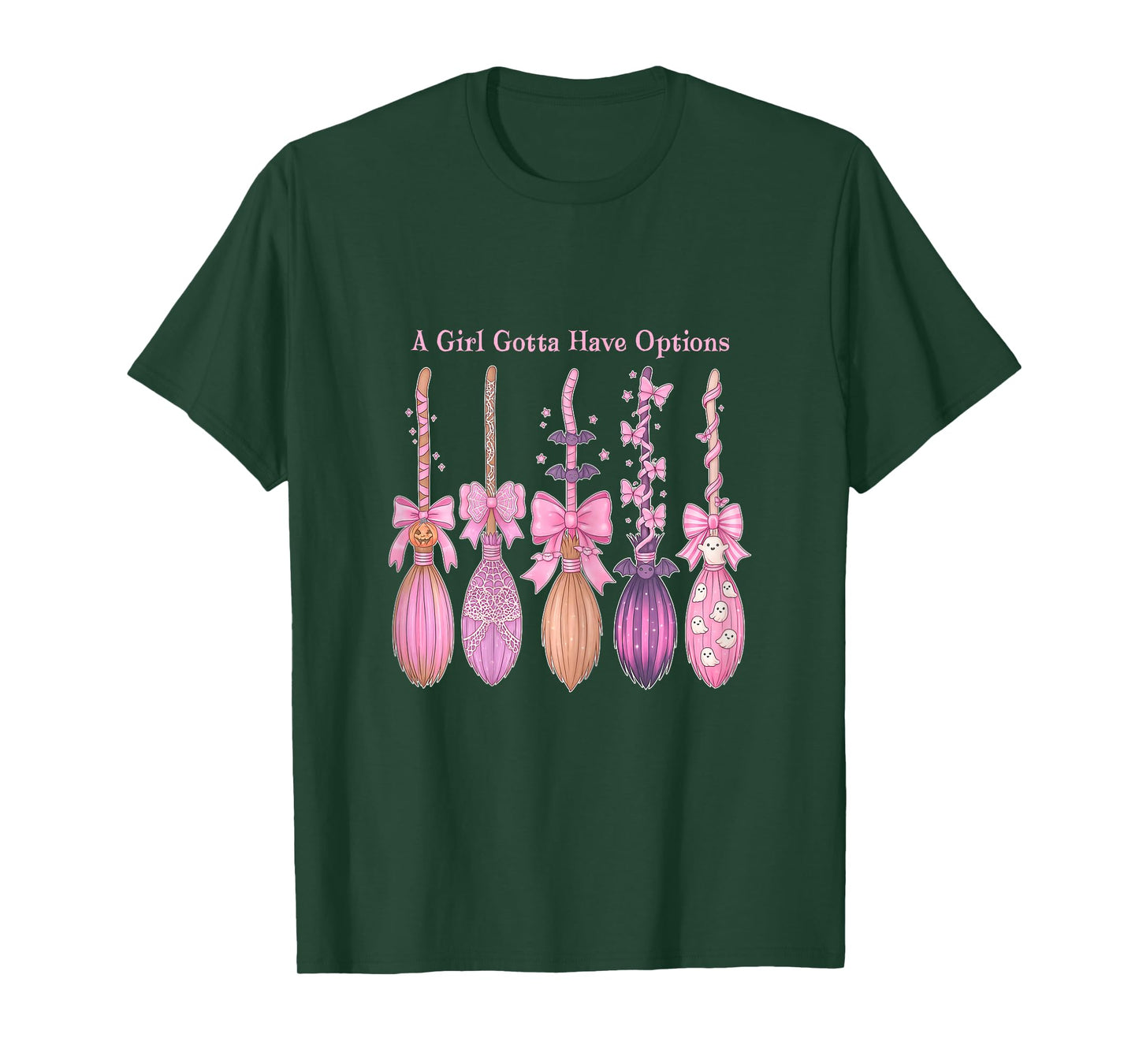A Girl Gotta Have Options Halloween Witch Broom T-Shirt