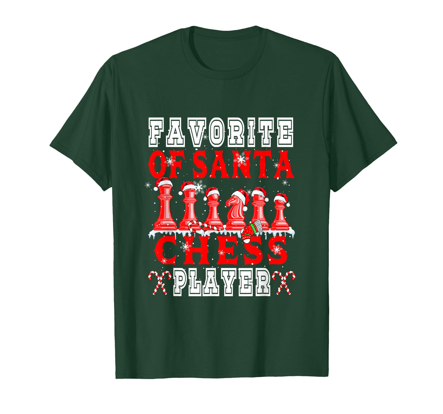 Favorite of Xmas Santa Funny Chess Player Matching Team T-Shirt
