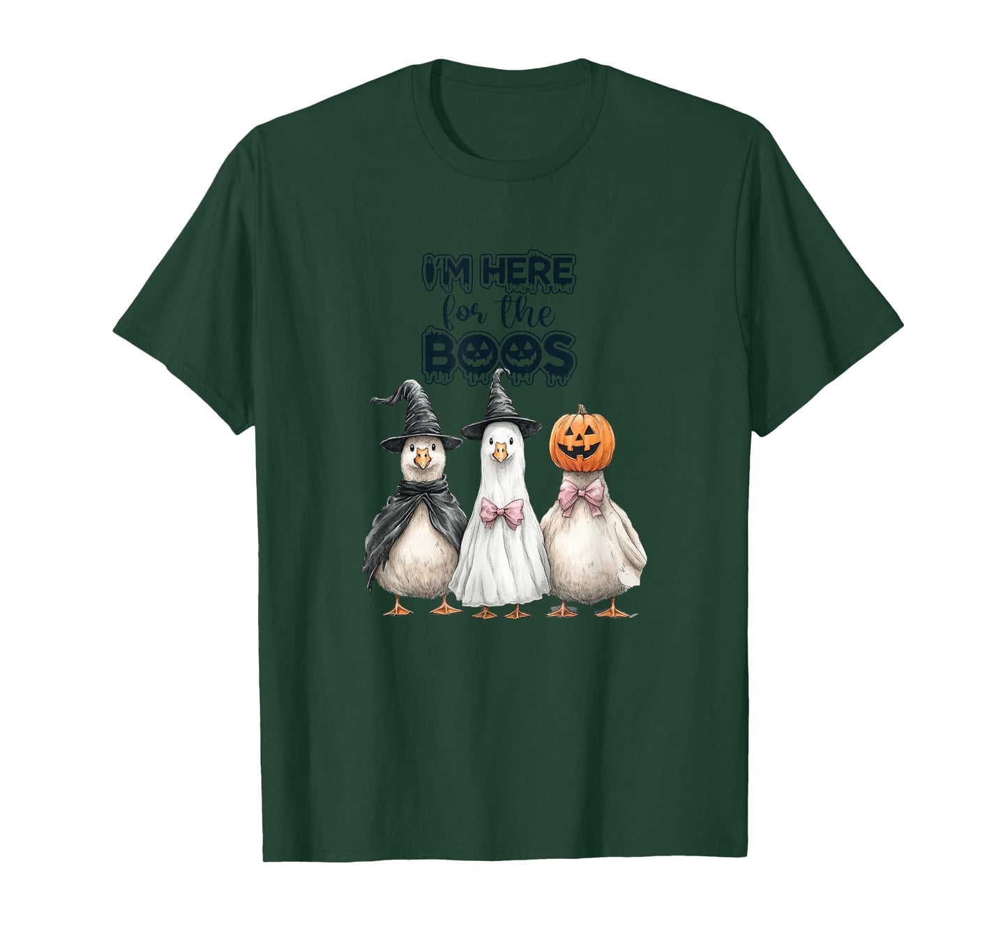 Funny Halloween Goose, Witch Ghost Cute Pet Costume T-Shirt