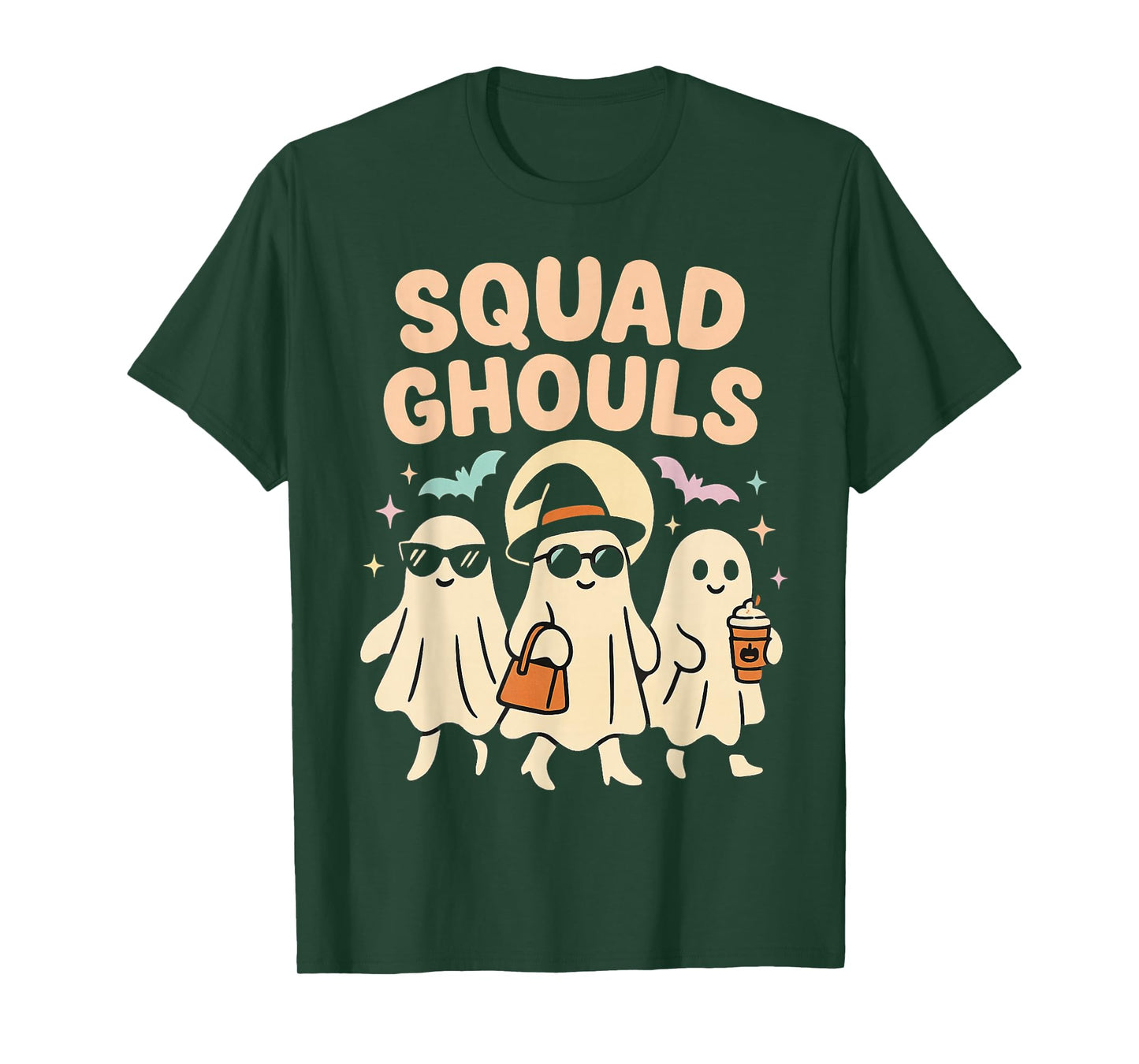 Funny Ghouls Cute Ghost Halloween Spooky Witch Hat Tee T-Shirt