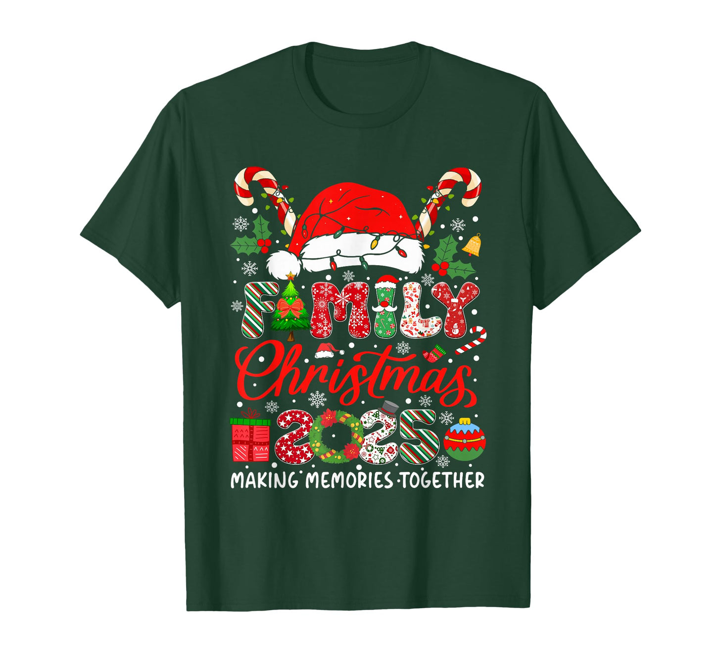 Family Christmas 2025 Matching Outfit Xmas Squad Santa T-Shirt