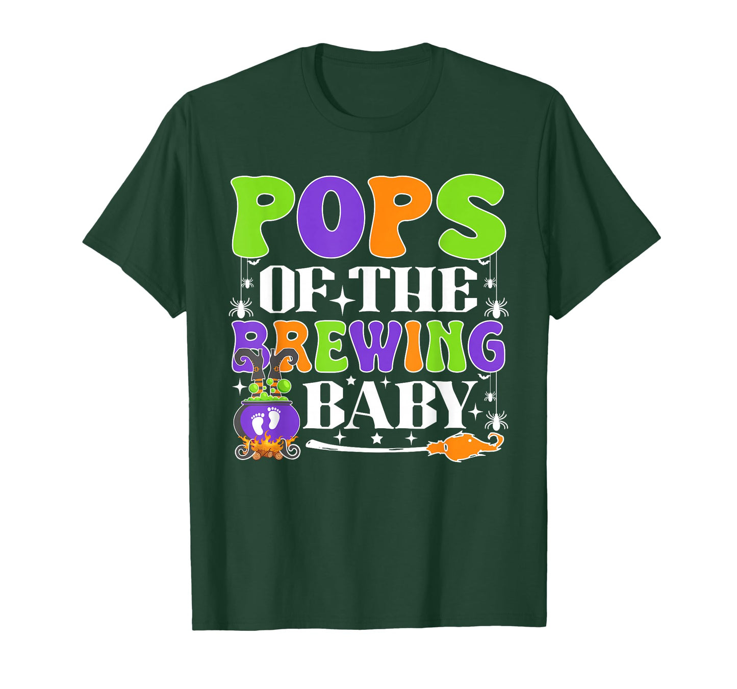 Pops of The Brewing Baby Halloween Witch Baby Shower T-Shirt