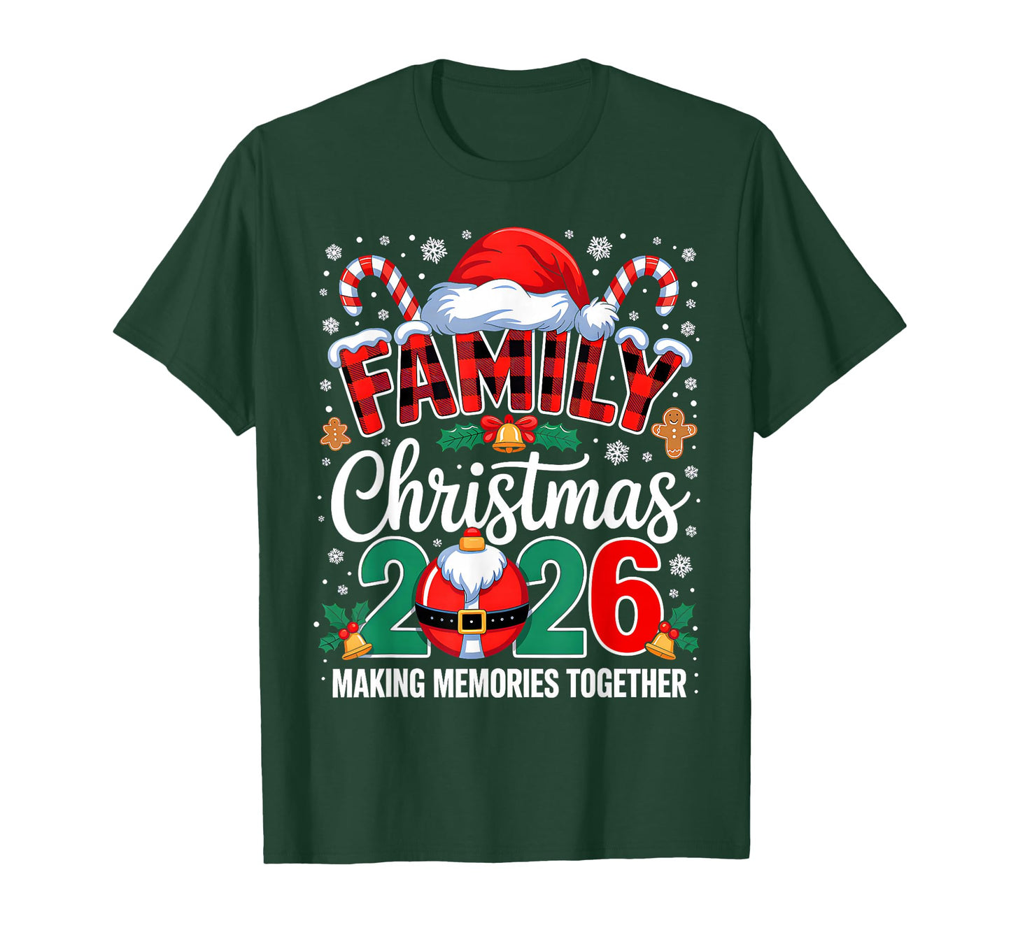 Family Christmas 2026 Matching Squad Santa Elf Funny Xmas T-Shirt