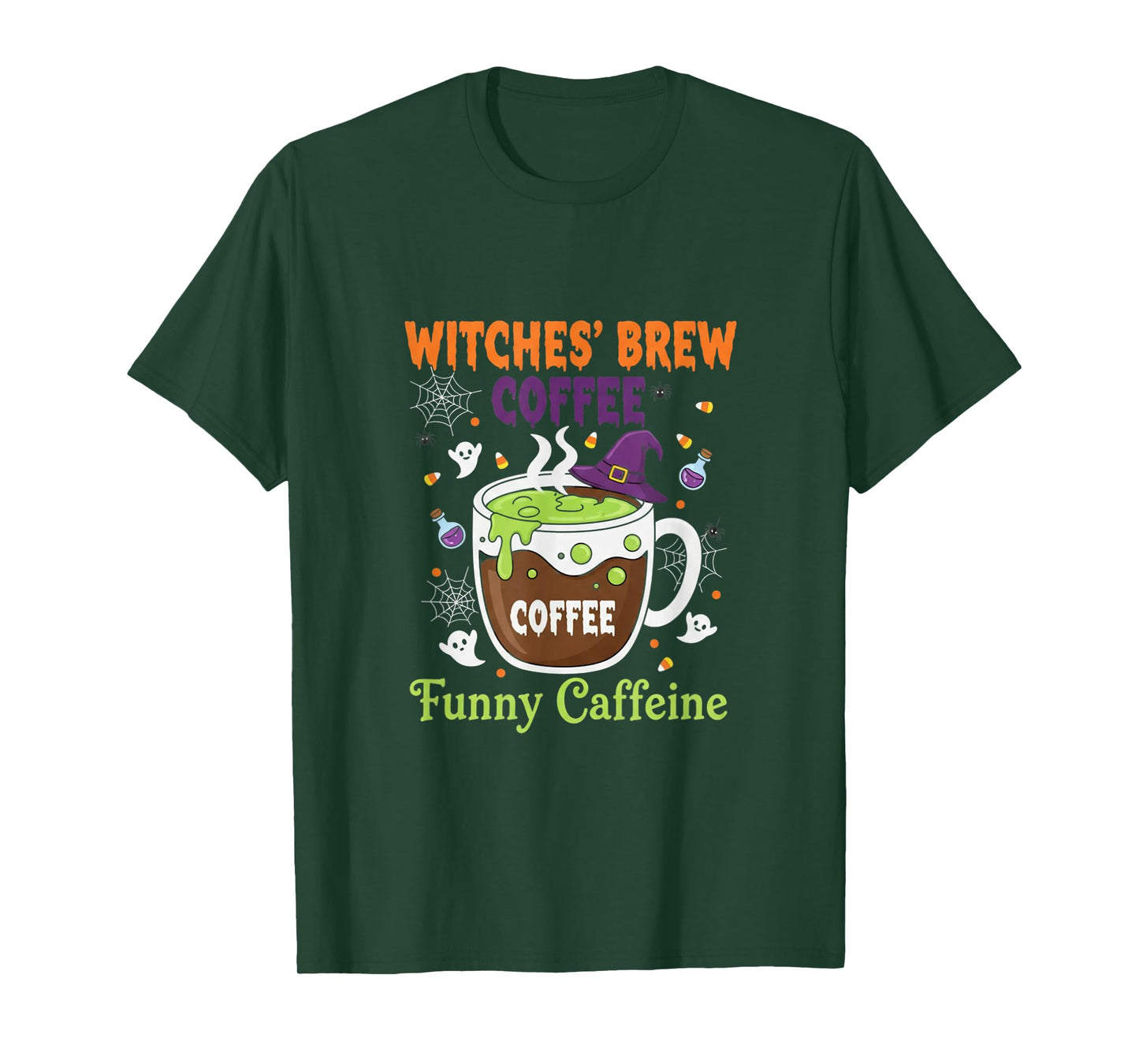 Witches Brew Coffee Halloween Funny Caffeine T-Shirt