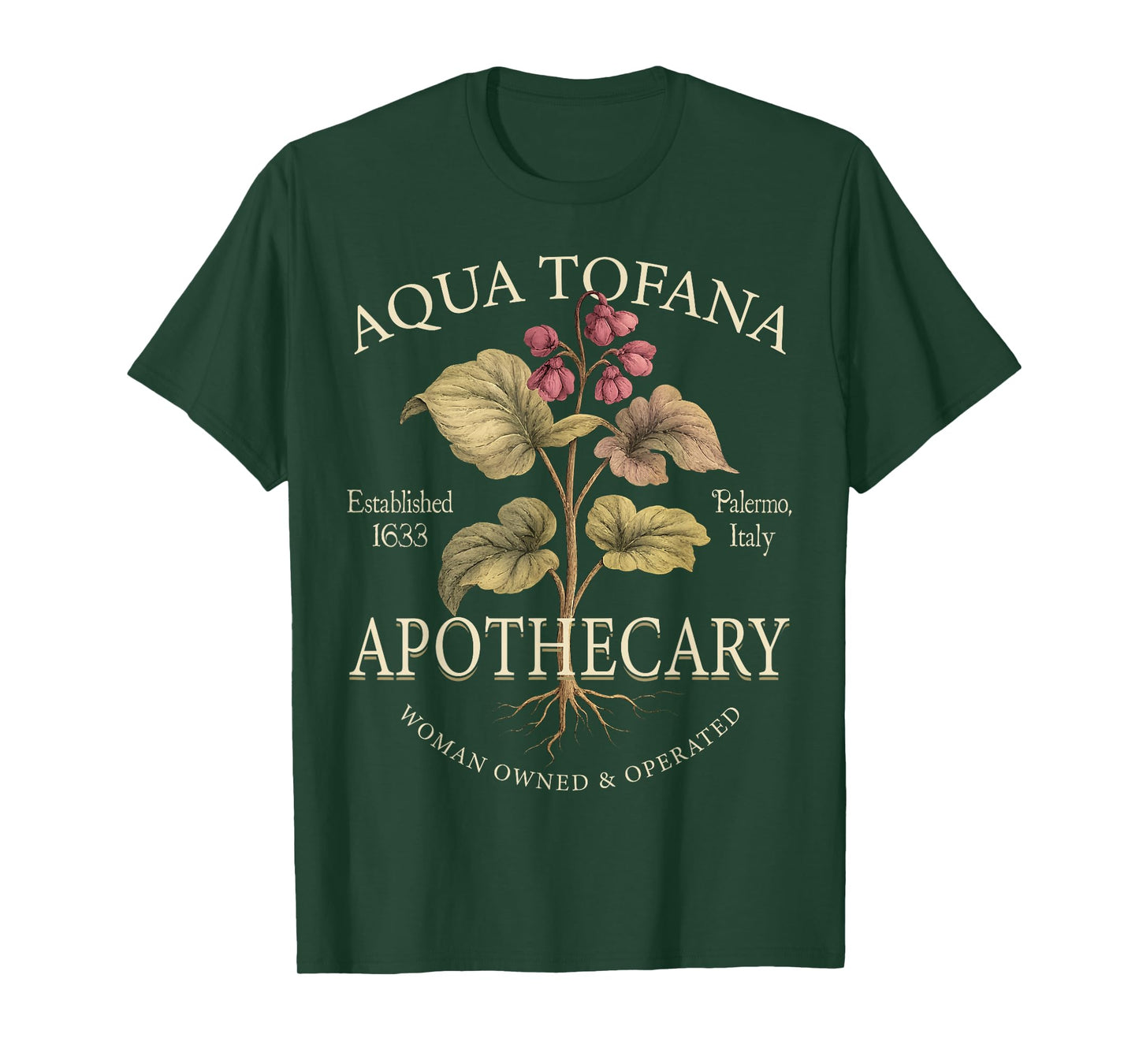 Aqua Tofana Apothecary Vintage Style Botanicals for Plant T-Shirt