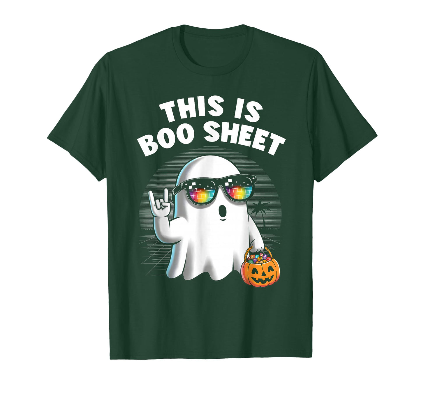 This is Boo Sheet Ghost Retro Halloween Costume Men Women T-Shirt