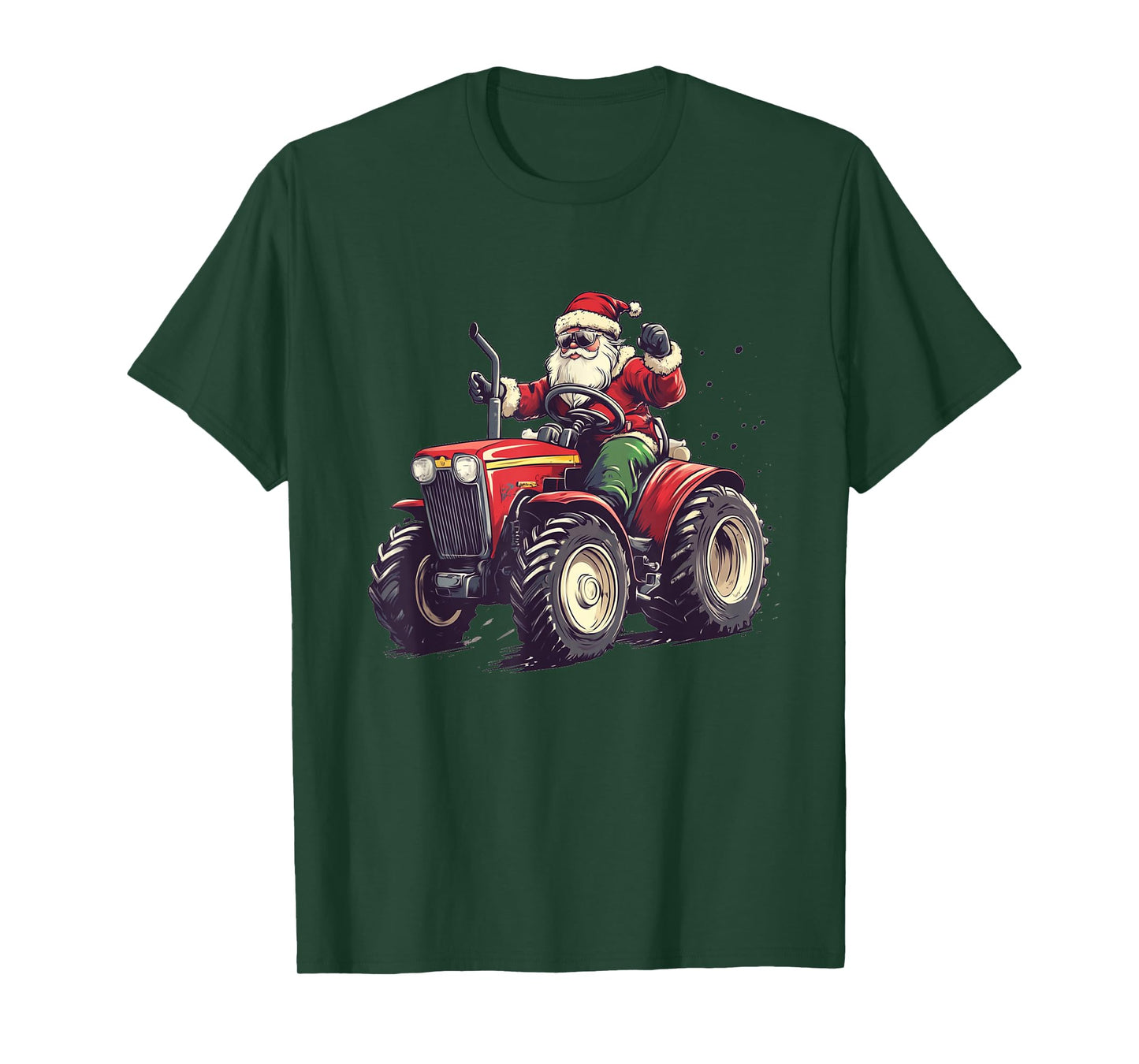 Tractor Adventures with Farmer Santa Claus for Man and Woman T-Shirt