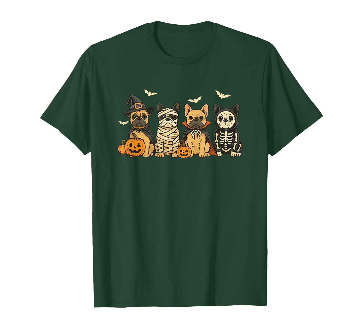 Retro French Bulldog Halloween French Bulldog Witch Dog Mom T-Shirt