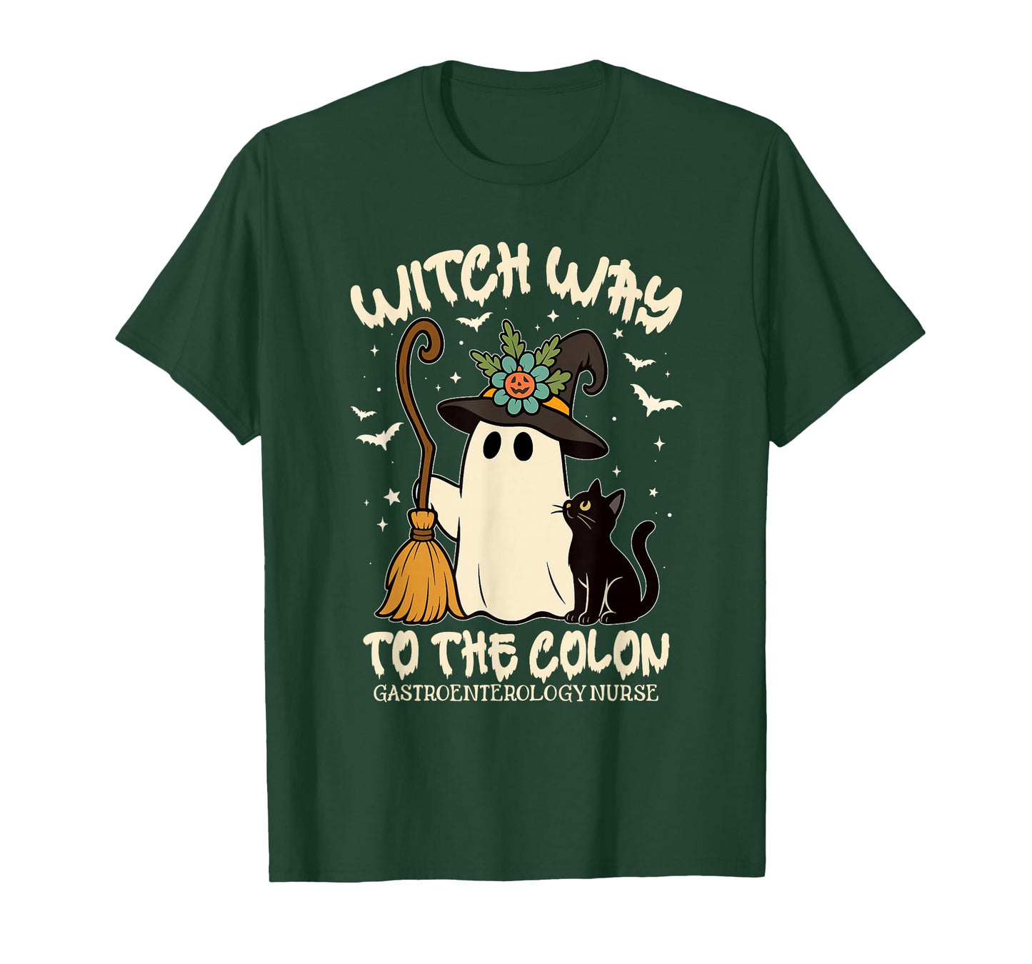 Gastroenterology Nurse Halloween Endo Nurse Ghost Endoscopy T-Shirt