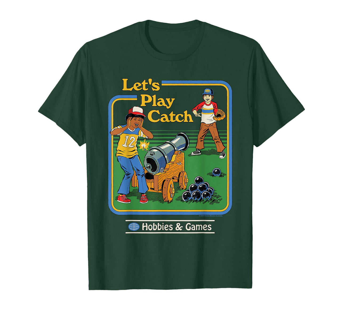 Let's Play Catch Cannon Retro Vintage Funny Adult Humor T-Shirt