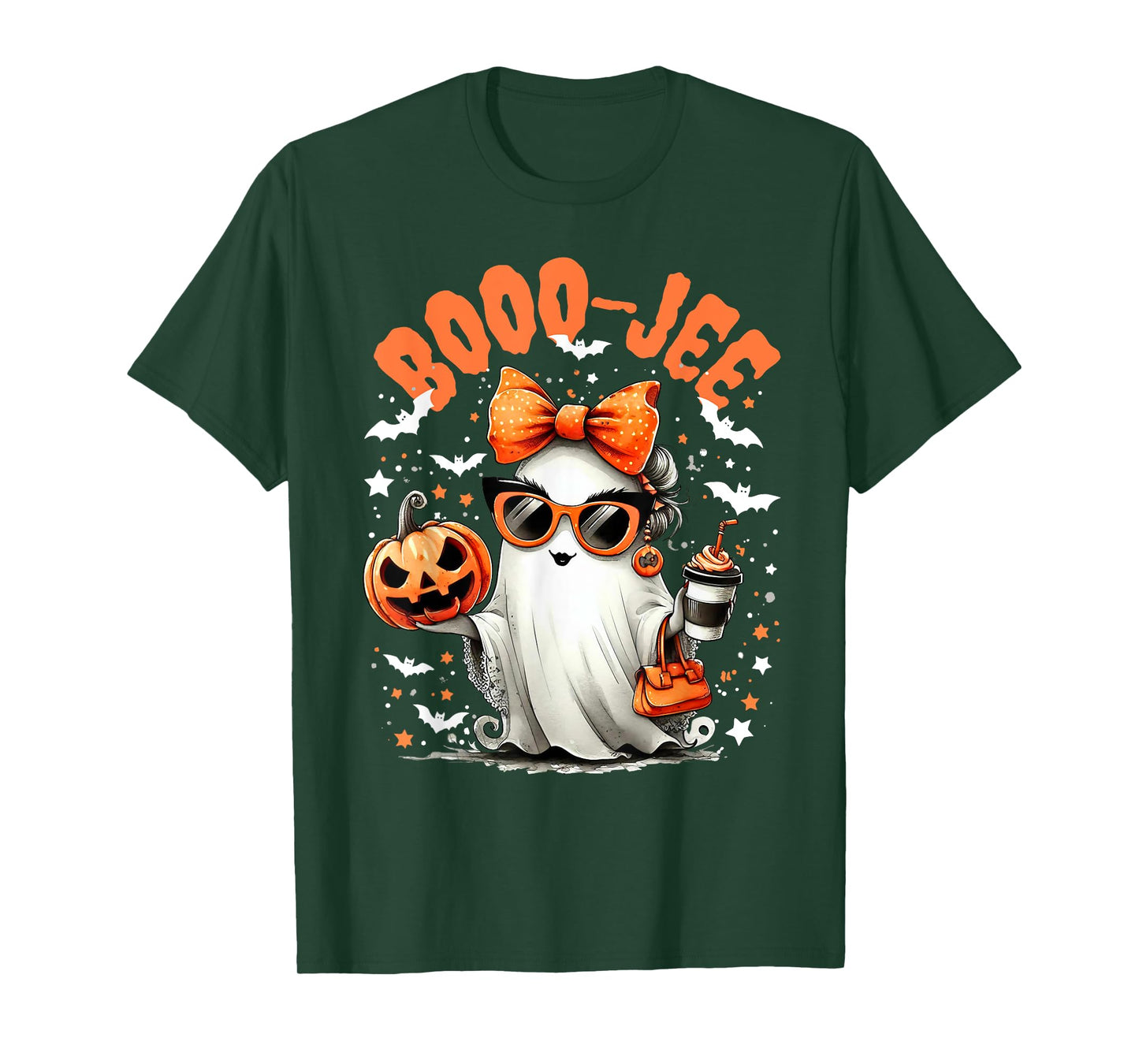 Boo-Jee Trick Or Treat Spooky Ghost Jack O Lantern Halloween T-Shirt