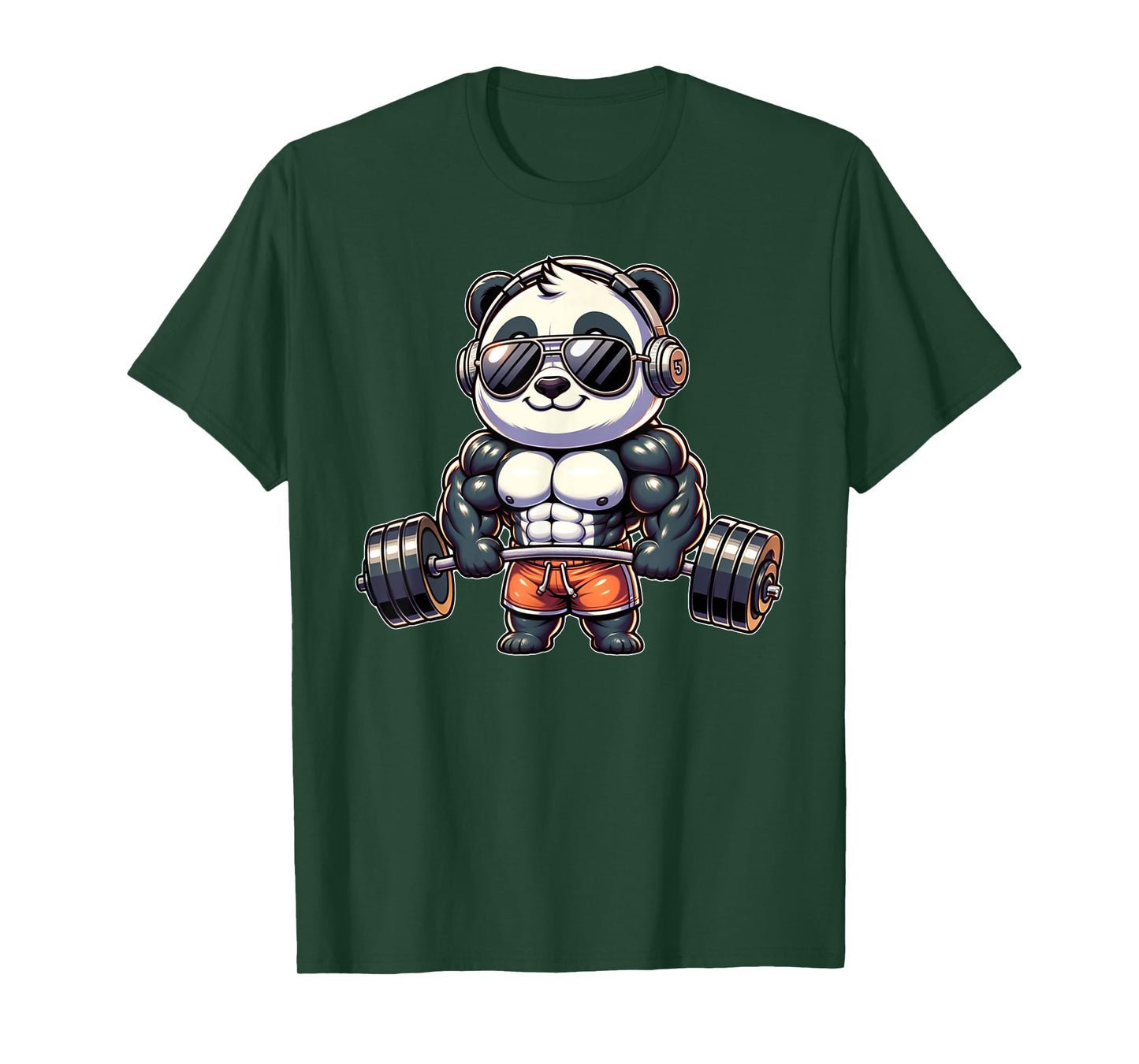 Panda Funny Gym Weightlifting Bodybuilder Fitness Workout T-Shirt