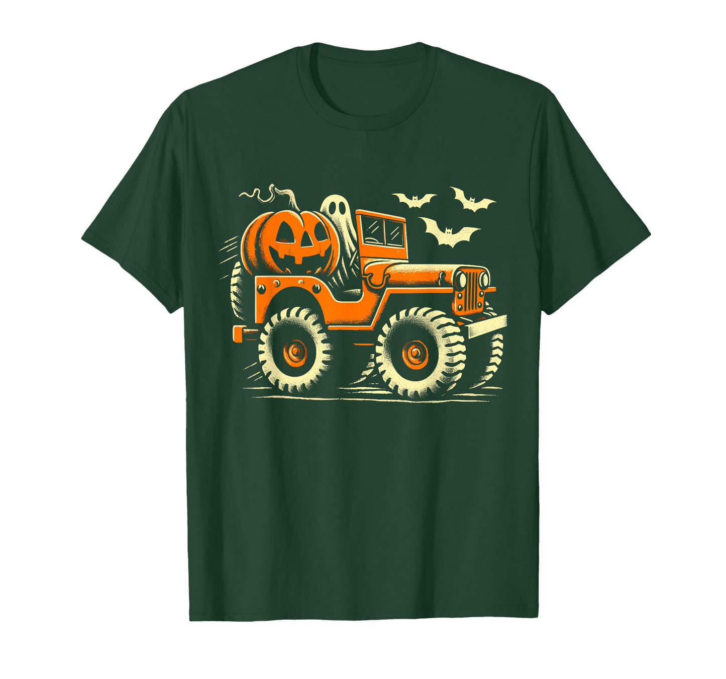 Halloween Monster Truck Ghost T-Shirt