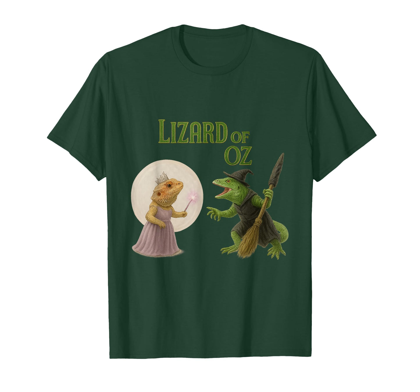 Lizard vs Reptile Parody Fantasy Artwork T-Shirt