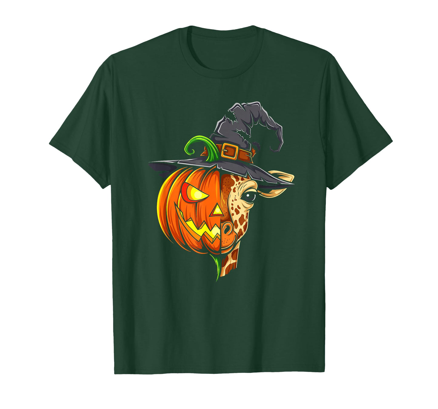 Giraffe Pumpkin Jack O Lantern Halloween Kids Mens Womens T-Shirt