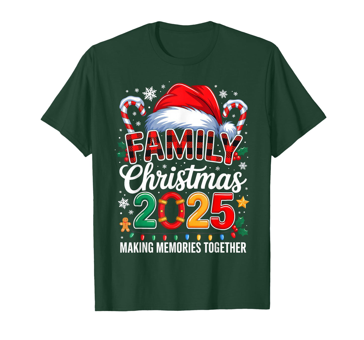 Family Christmas 2025 Matching Squad Santa Elf Funny Xmas T-Shirt