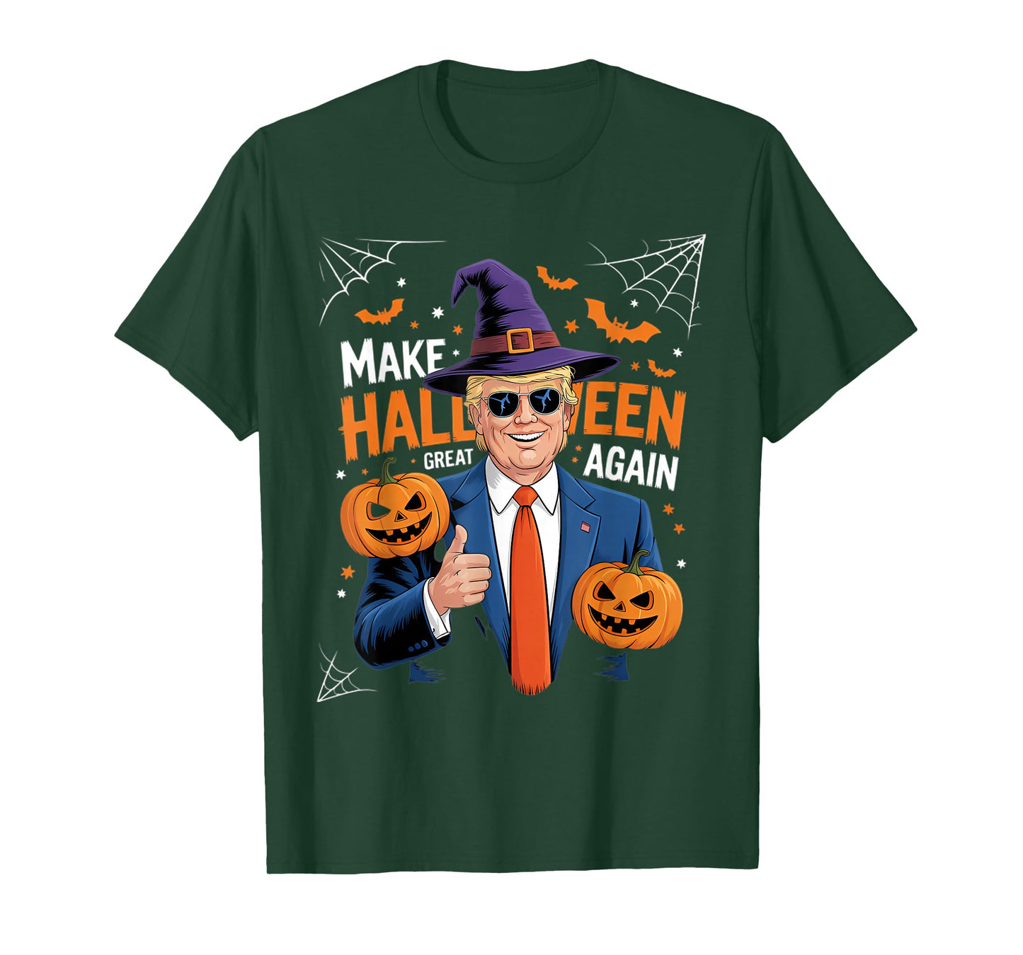Make Halloween Great Again Funny Trump Spooky Trick Or Treat T-Shirt