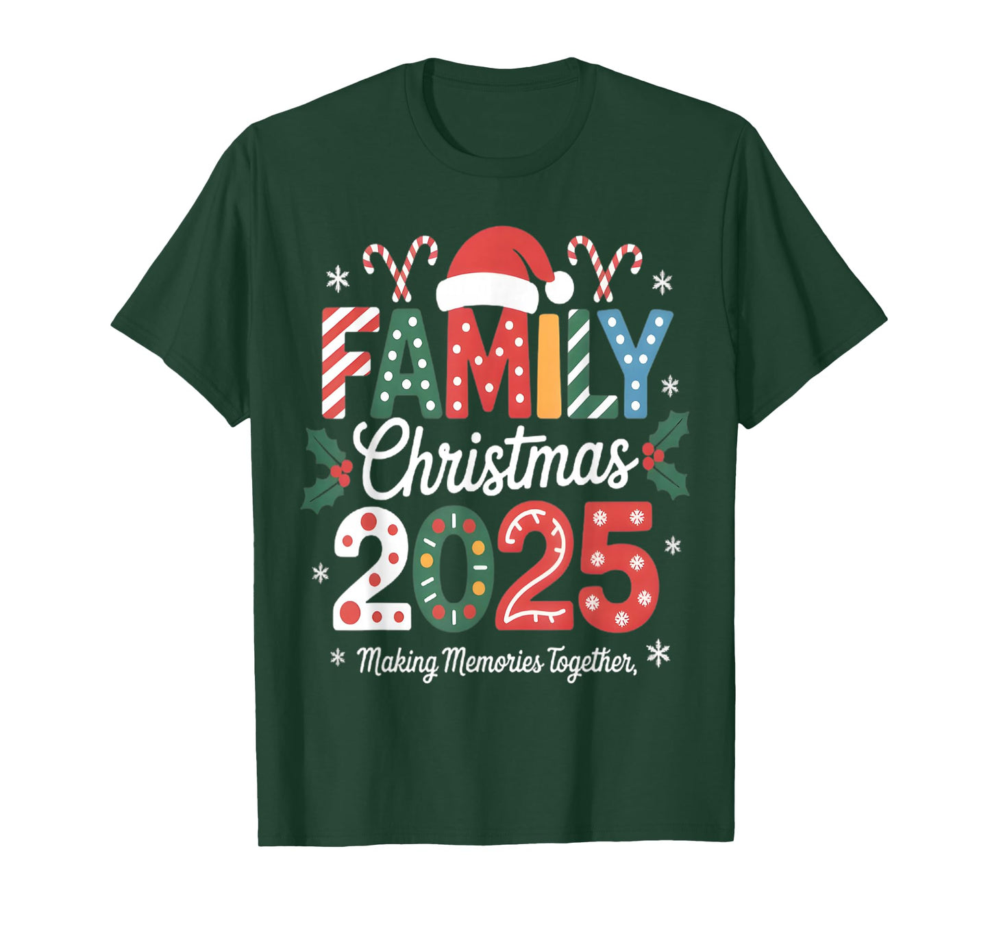 Family Christmas 2025 Matching Squad Santa Elf Funny Xmas T-Shirt