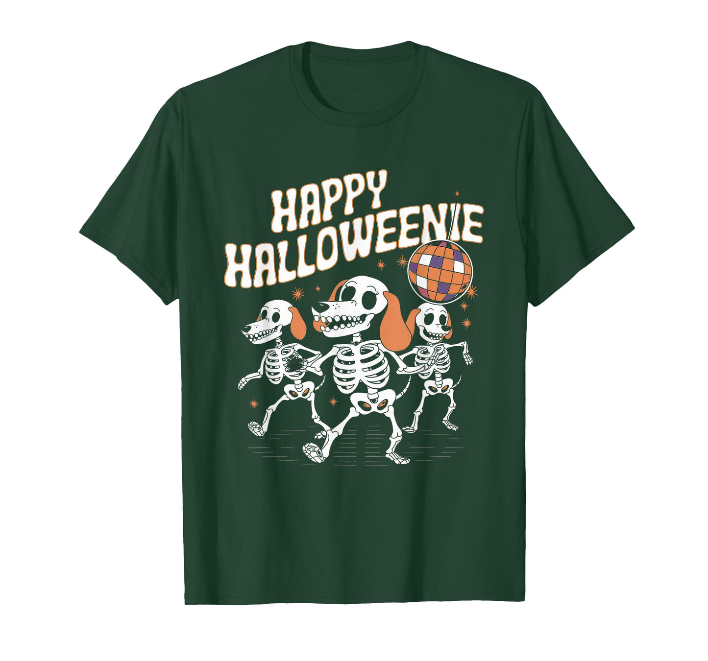 Happy Halloweenie Tshirt Women Men Wiener Monster Party T-Shirt