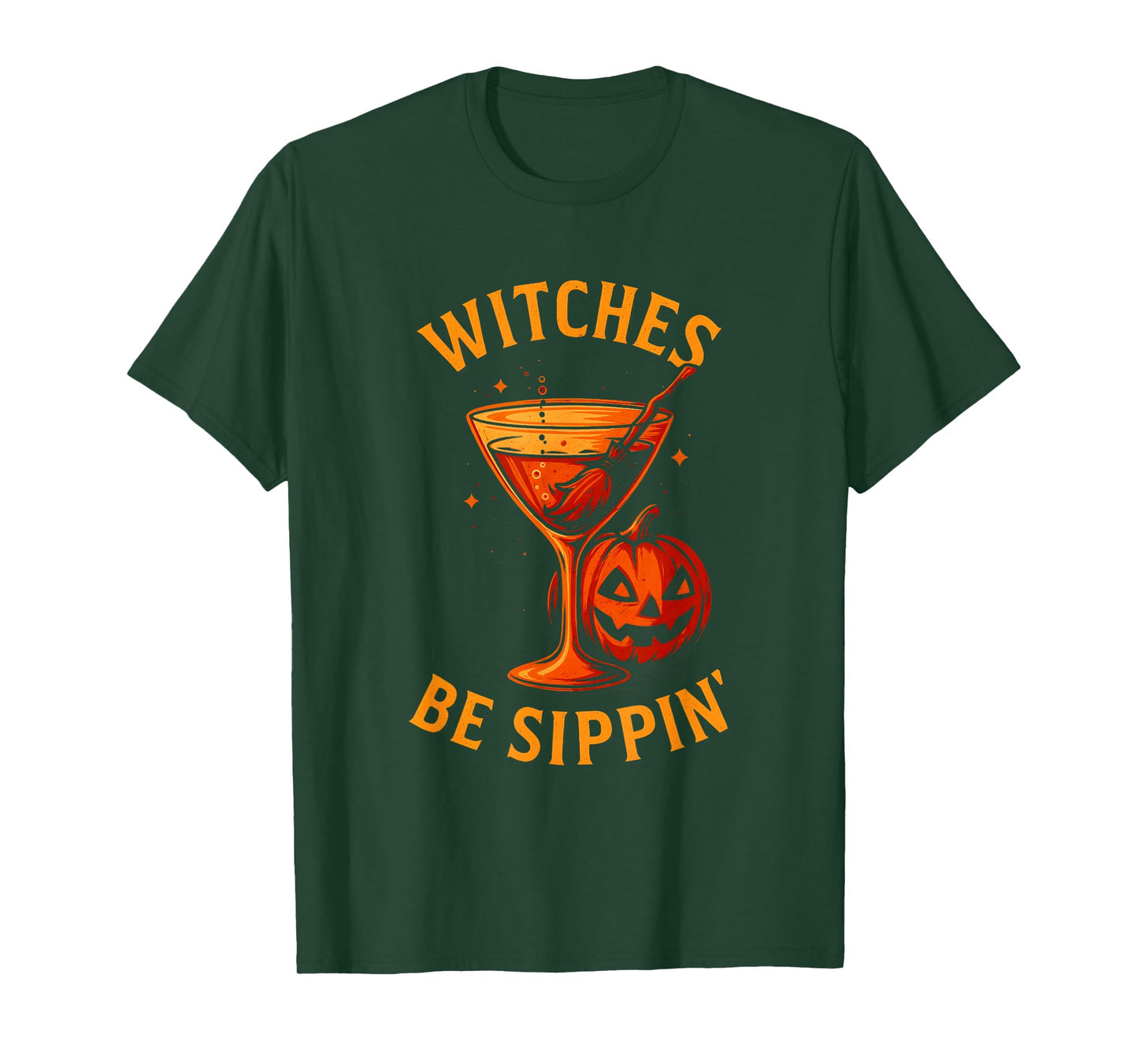Spooky Cocktail Witches Be Sippin Halloween Party Costume T-Shirt