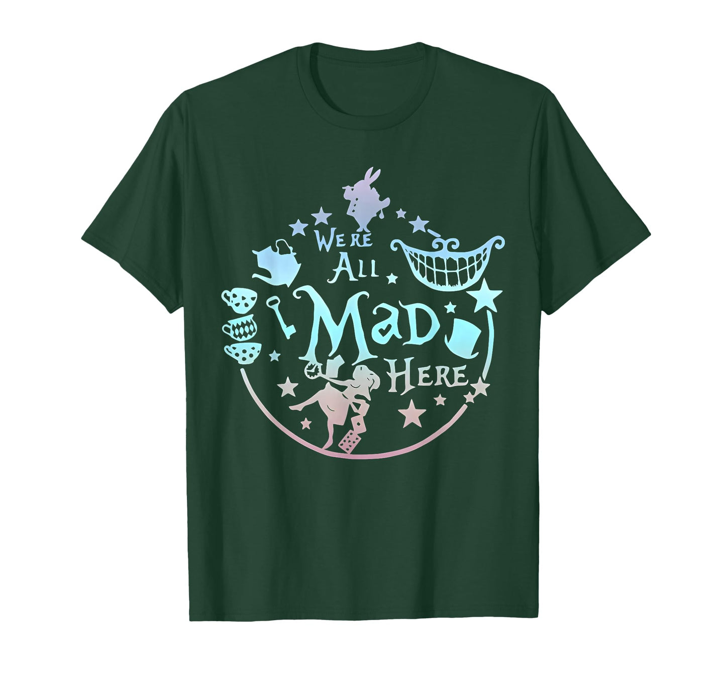 We're All Mad Here Vintage Adventures Vacation Funny Holiday T-Shirt