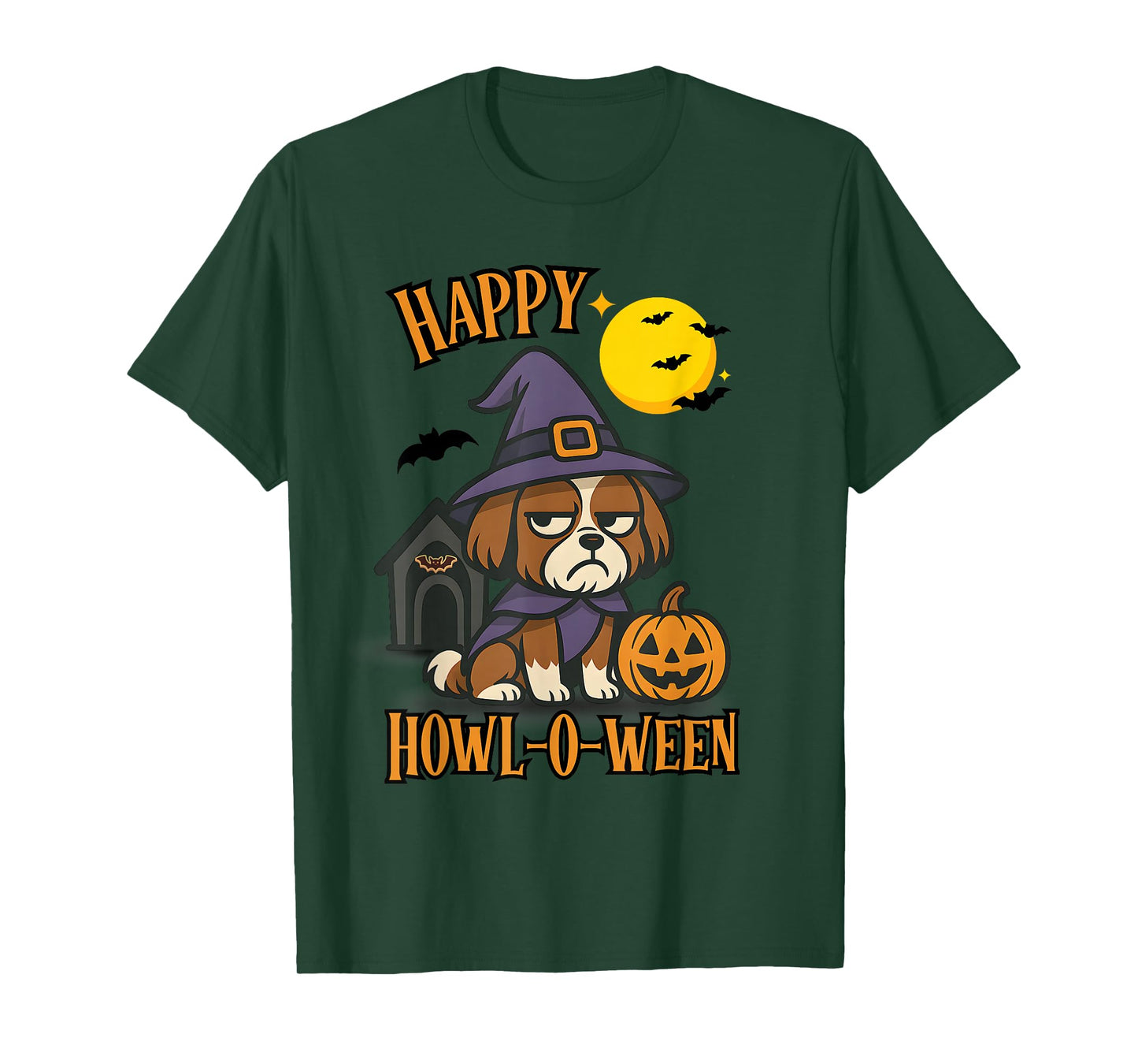 Happy Howloween Shih Tzu Side Eye Funny Dog Shirt T-Shirt
