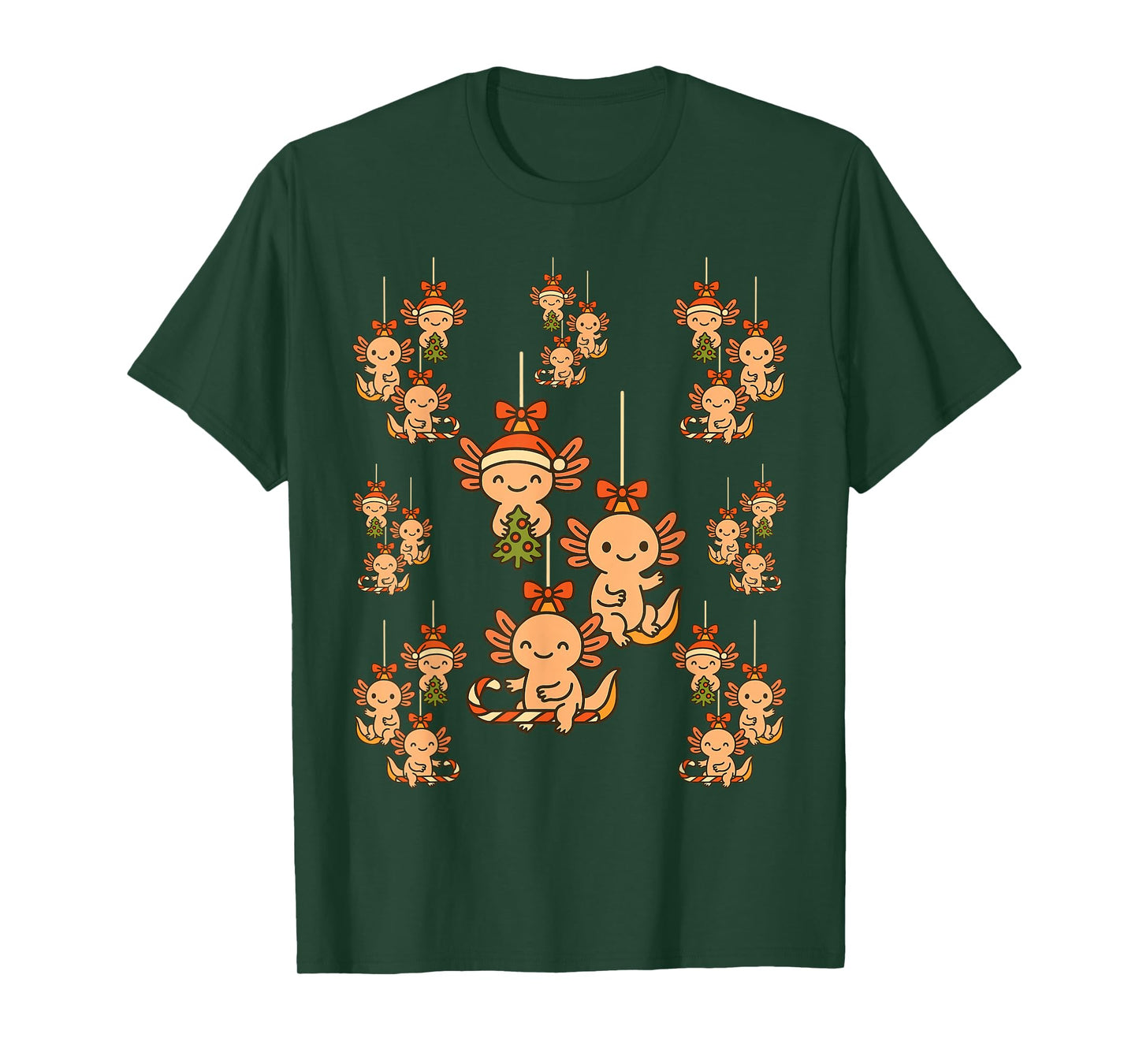 Funny Christmas Axolotl Ornament Style Holiday T-Shirt