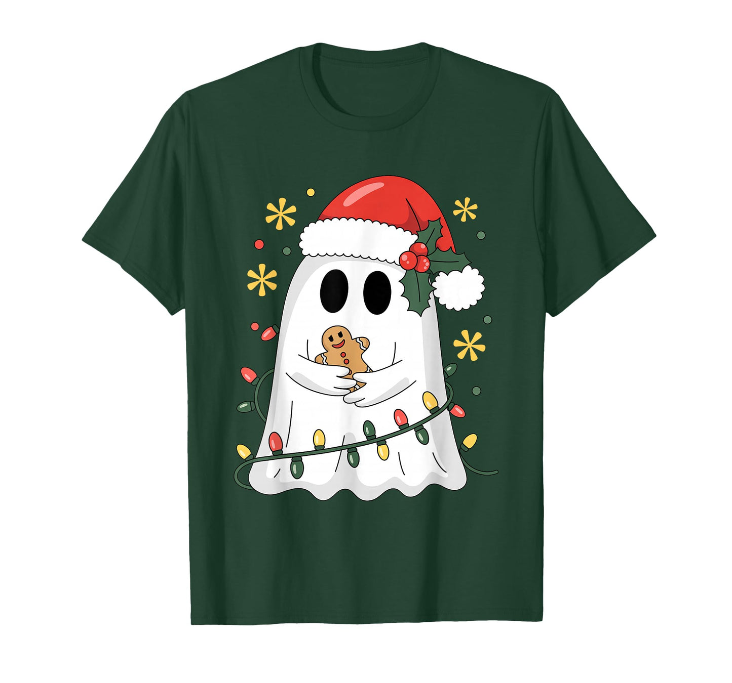Ghost Christmas Santa Spooky Christmas T-Shirt