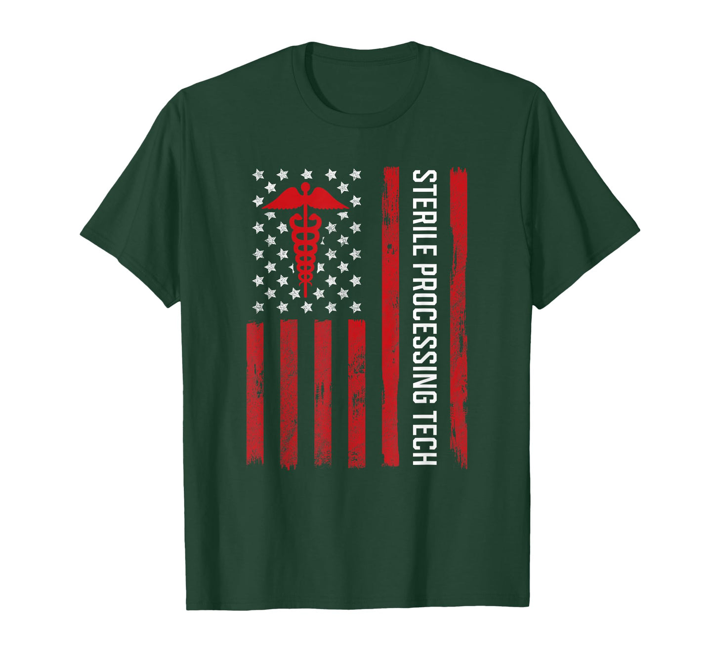 Sterile Processing Technician American Flag SPD Tech Week T-Shirt