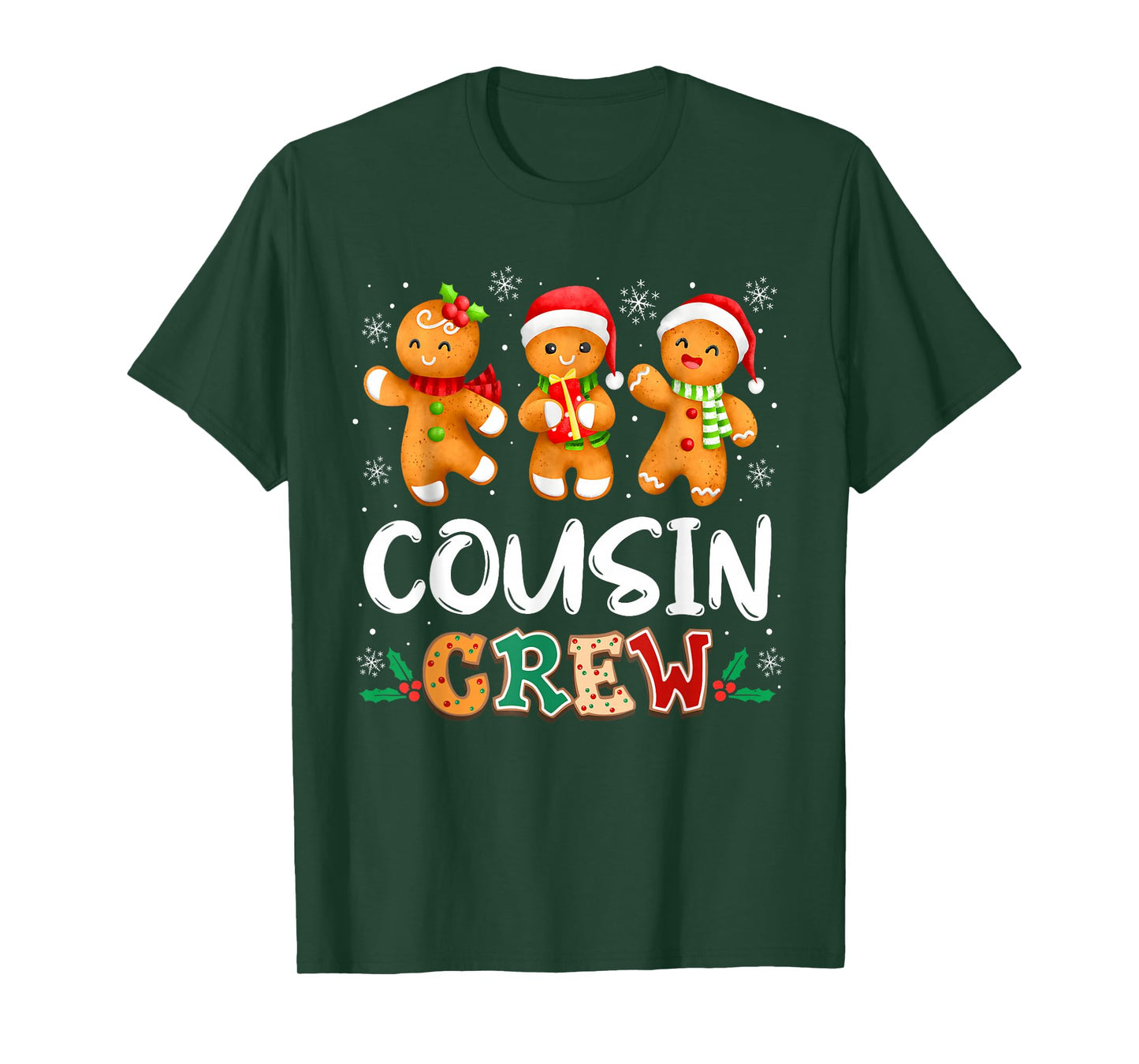 Christmas Cousin Crew Santa Hat Family Matching Funny Xmas T-Shirt