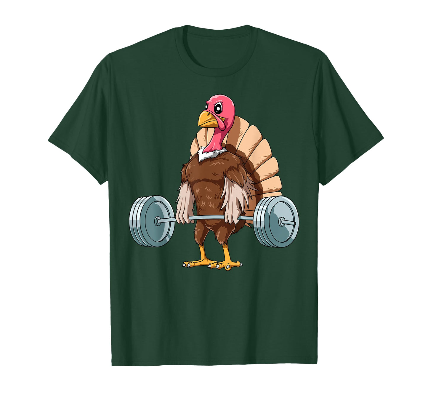 Deadlifting Zoo Thanksgiving Weightlifting Turkey Deadlifting T-Shirt - Black, Small, Unisex, Short Sleeve, Classic Fit, Cotton Blend, Turkey Theme, Gym, Thanksgiving