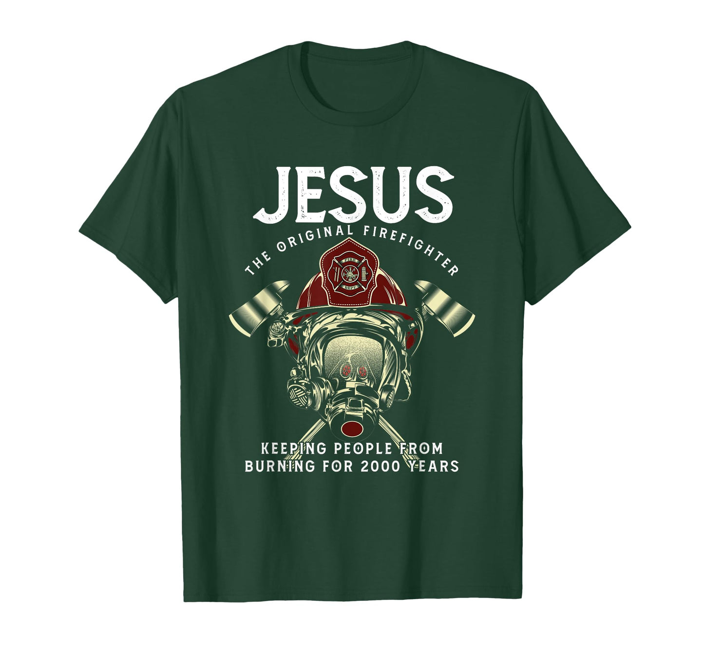 Jesus Firefighter Fire Department Fireman Firetruck Rescue T-Shirt