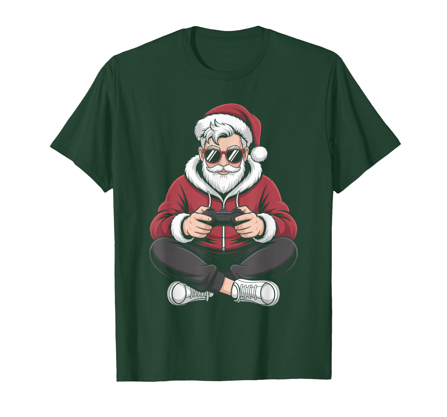 Santa Claus Gamer Christmas Holiday Video Games Gaming Xmas T-Shirt