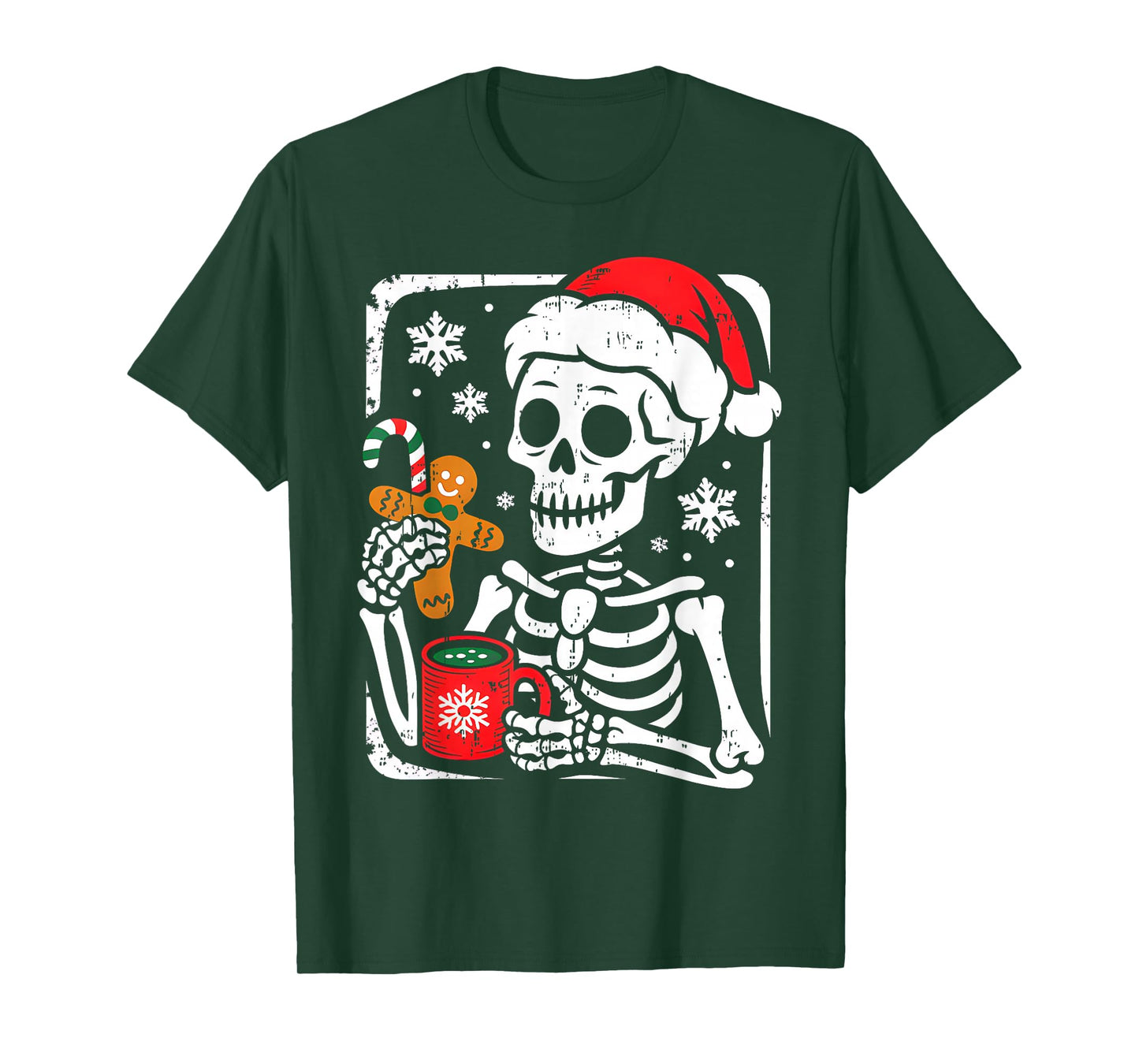 Christmas Skeleton Hot Chocolate Funny Xmas Men Women Kids T-Shirt