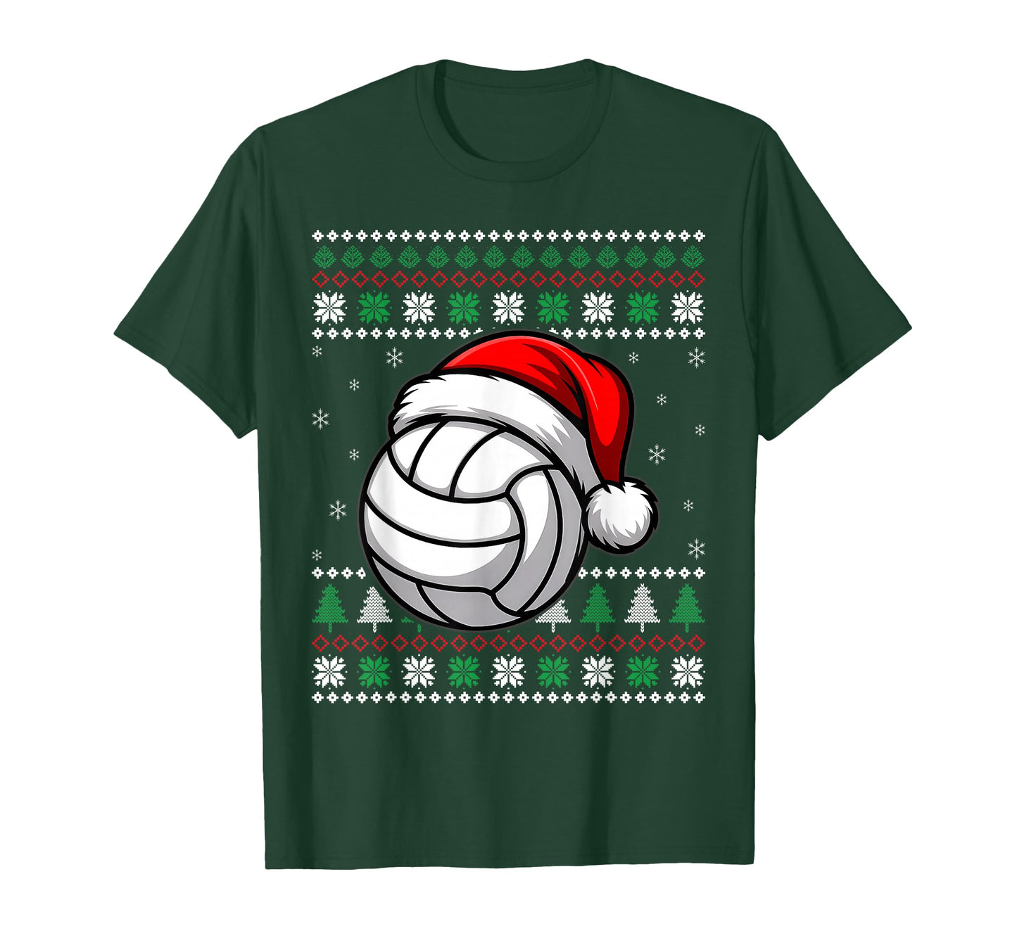 Ball Santa Hat - Christmas Volleyball T-Shirt