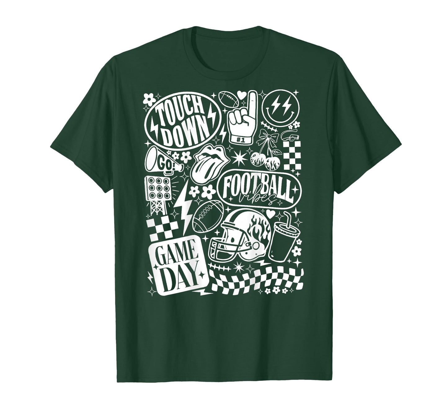 Vintage Football Mom Streetwear Cool Graphic Back Print T-Shirt