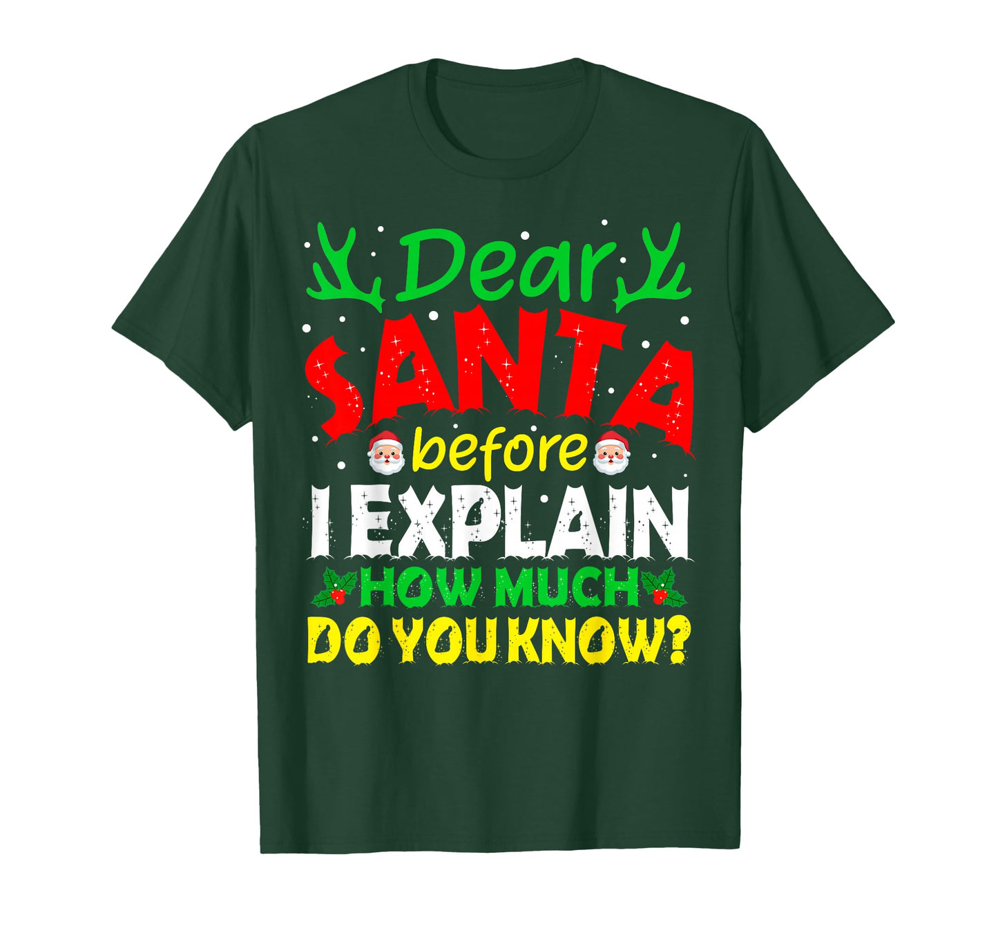 Christmas Dear Santa Before I Explain How Much Do You Know T-Shirt