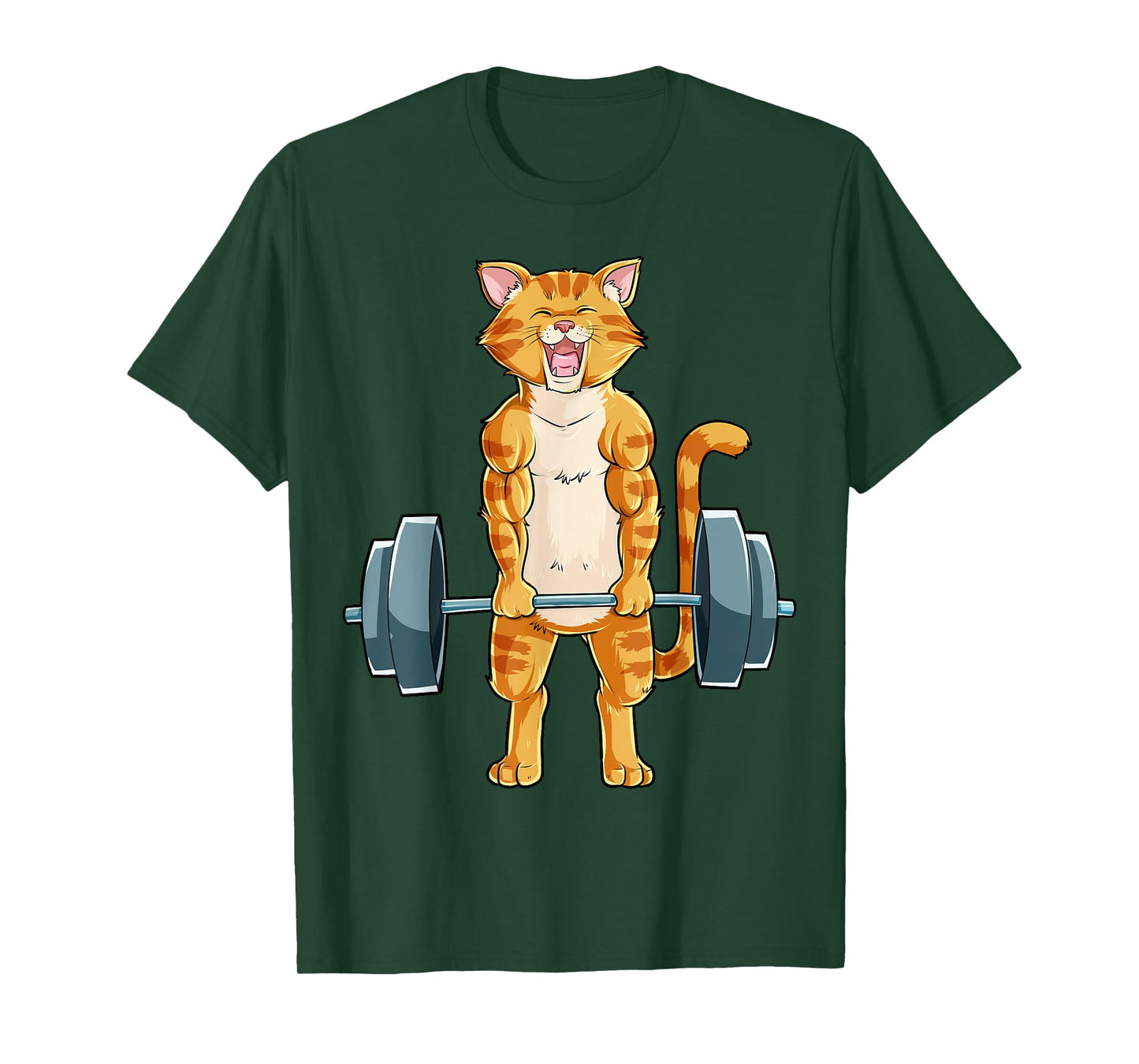 Cat Weightlifting Powerlifting Deadlift Fitness Gym Workout Men Women Girls Kids T-Shirt
