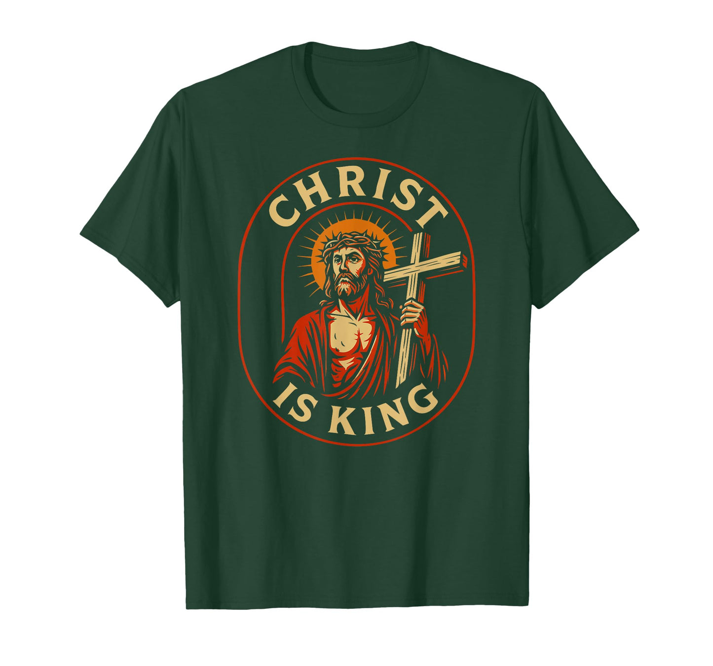 Christ is King Christian Jesus Faith Design for Men Women T-Shirt