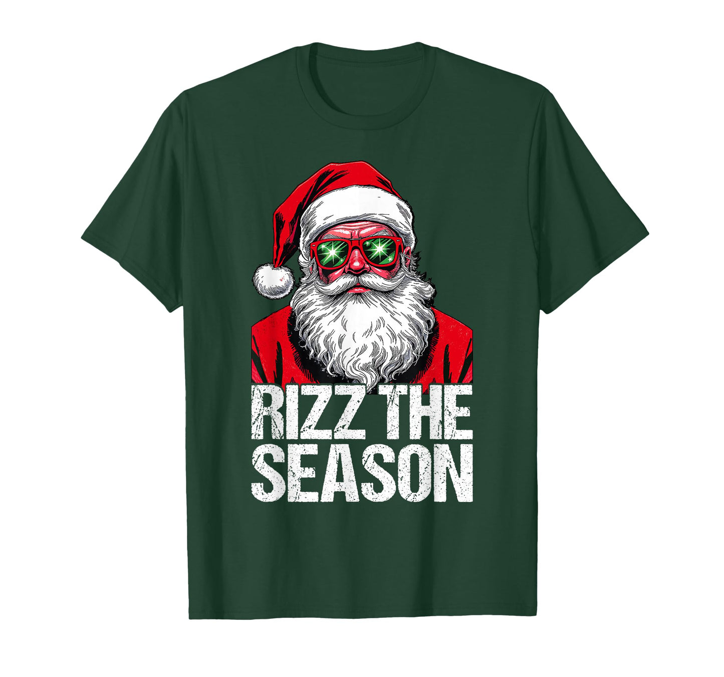 Rizz The Season Christmas Funny Santa Men Teen Boys T-Shirt