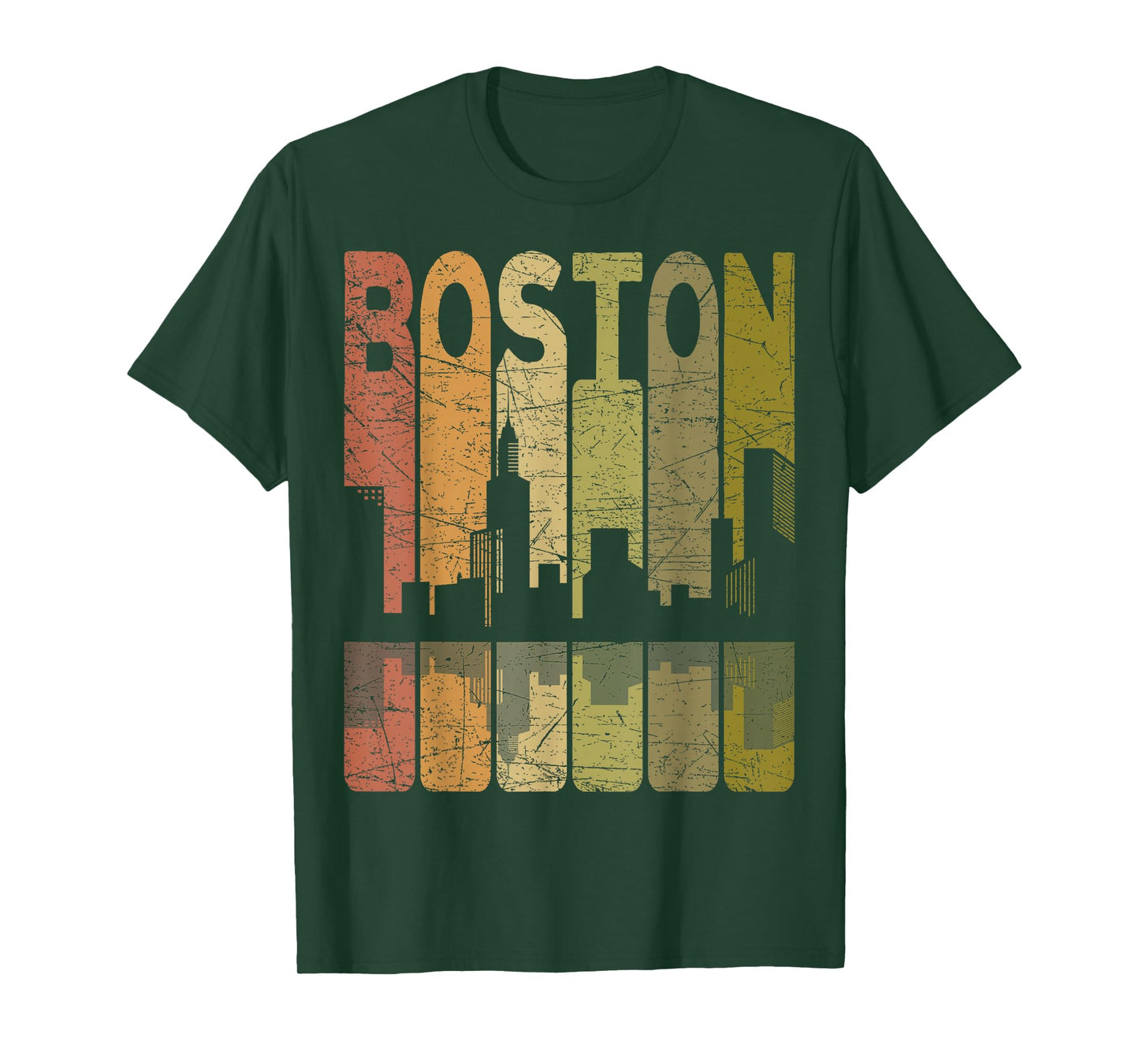 Boston Vintage Boston Massachusetts Retro Boston Skyline T-Shirt
