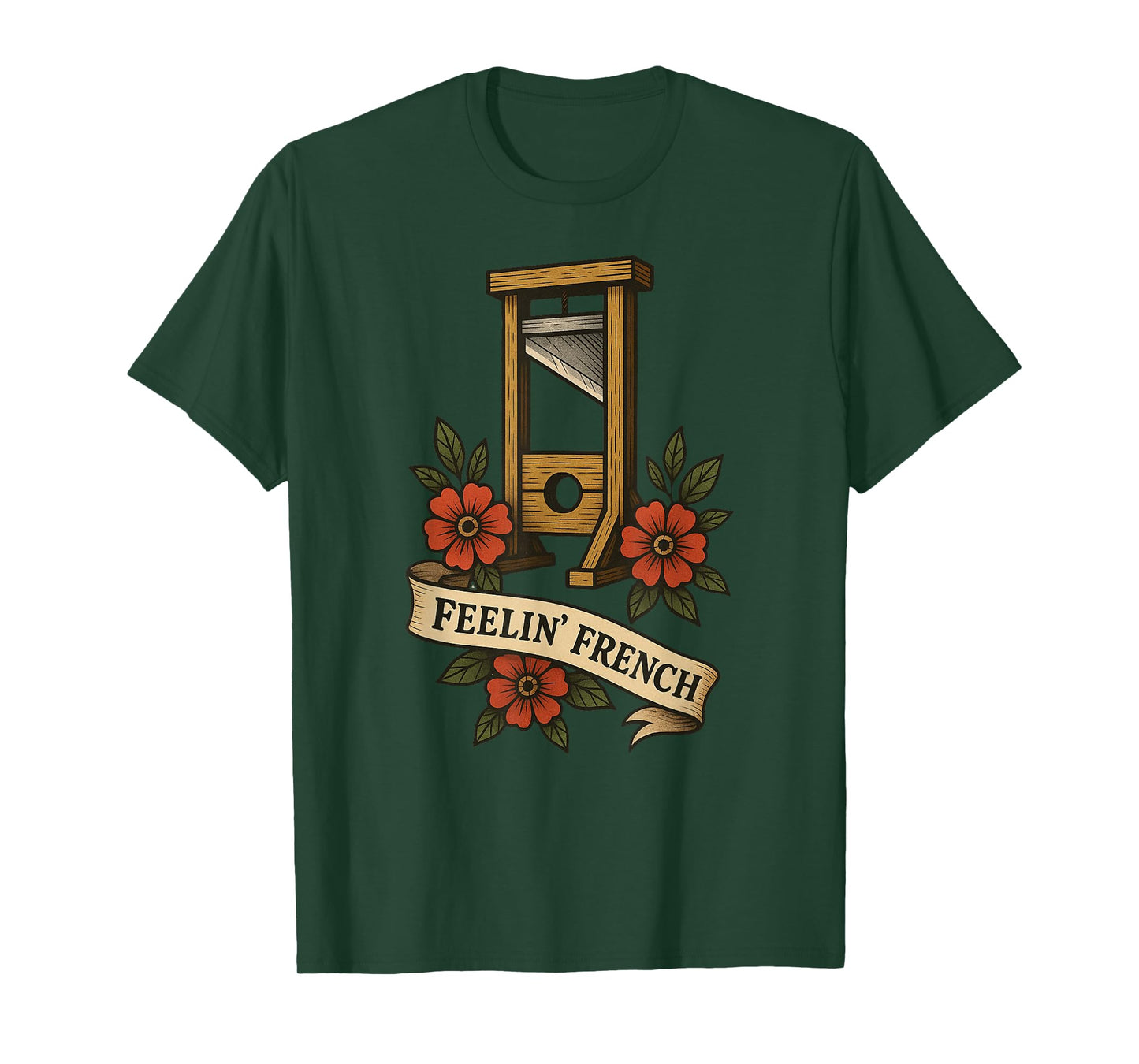 Feelin French Guillotine Vintage French Revolution Humor T-Shirt