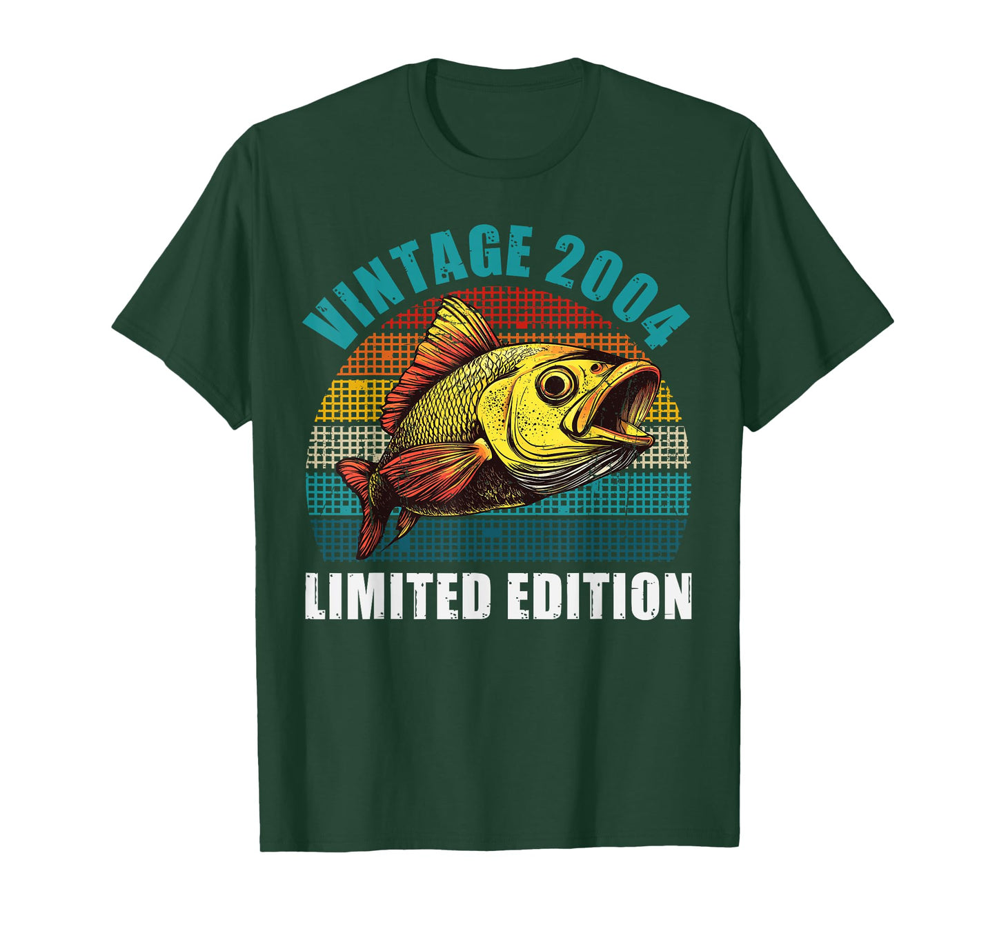 21 Years Old Vintage 2004 Fishing Fisherman 21st Birthday T-Shirt