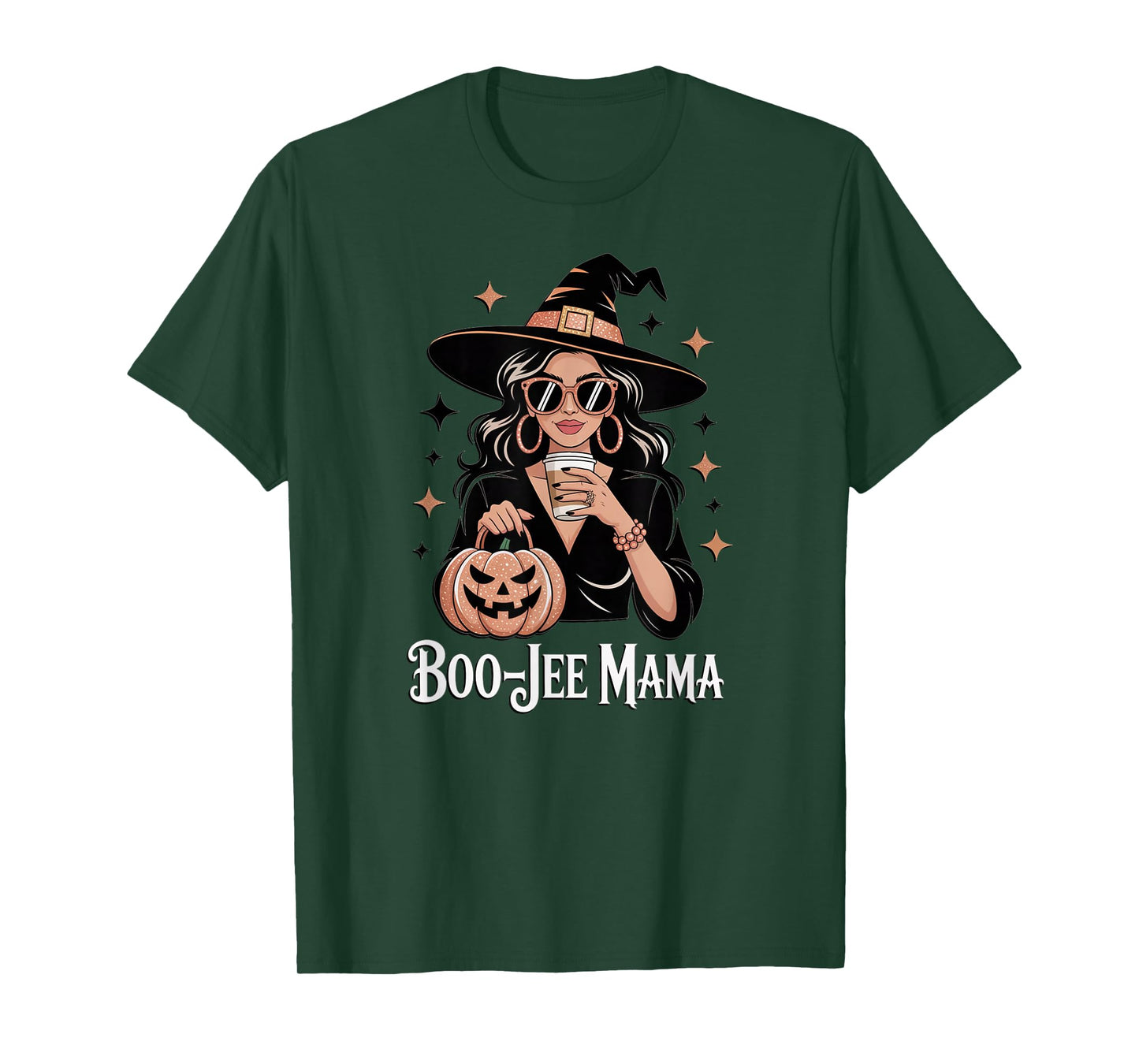 Boo-JEE Mama – Glam Witch Halloween for Moms Ladies T-Shirt
