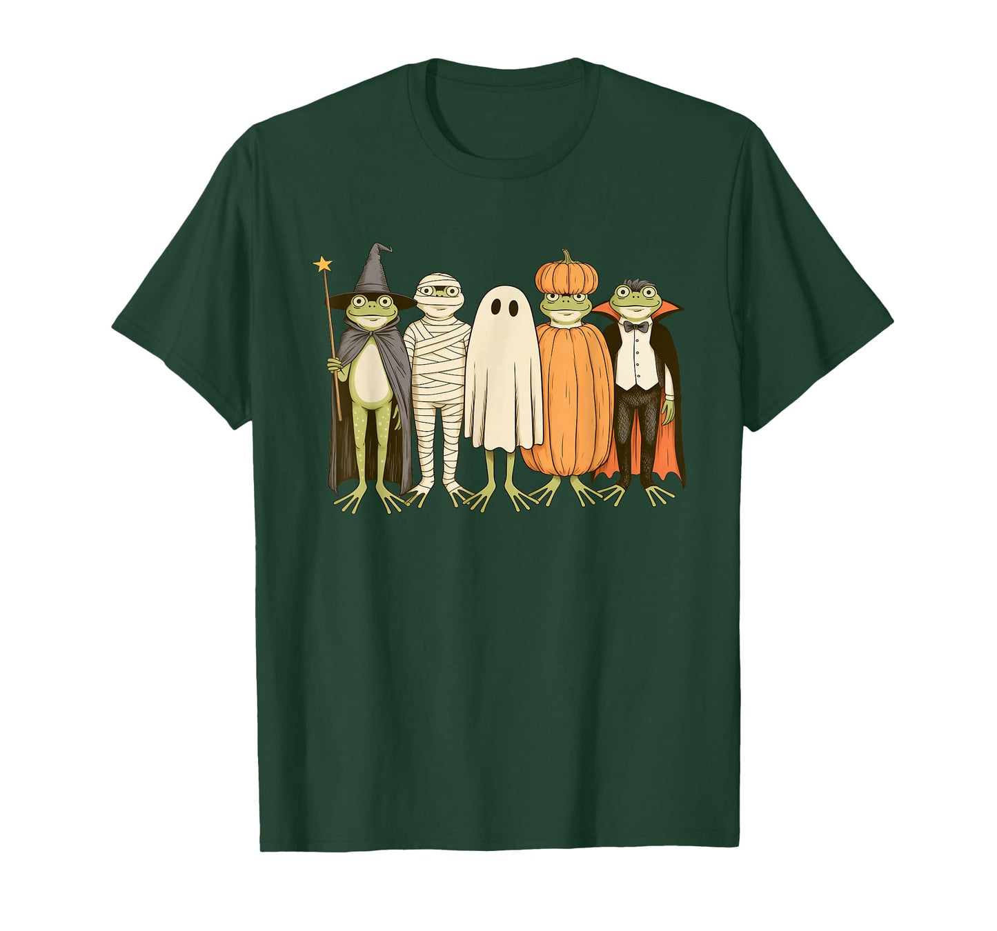 Frog Halloween Ghost Pumpkin Witch Costumes Kids Boys Girls T-Shirt