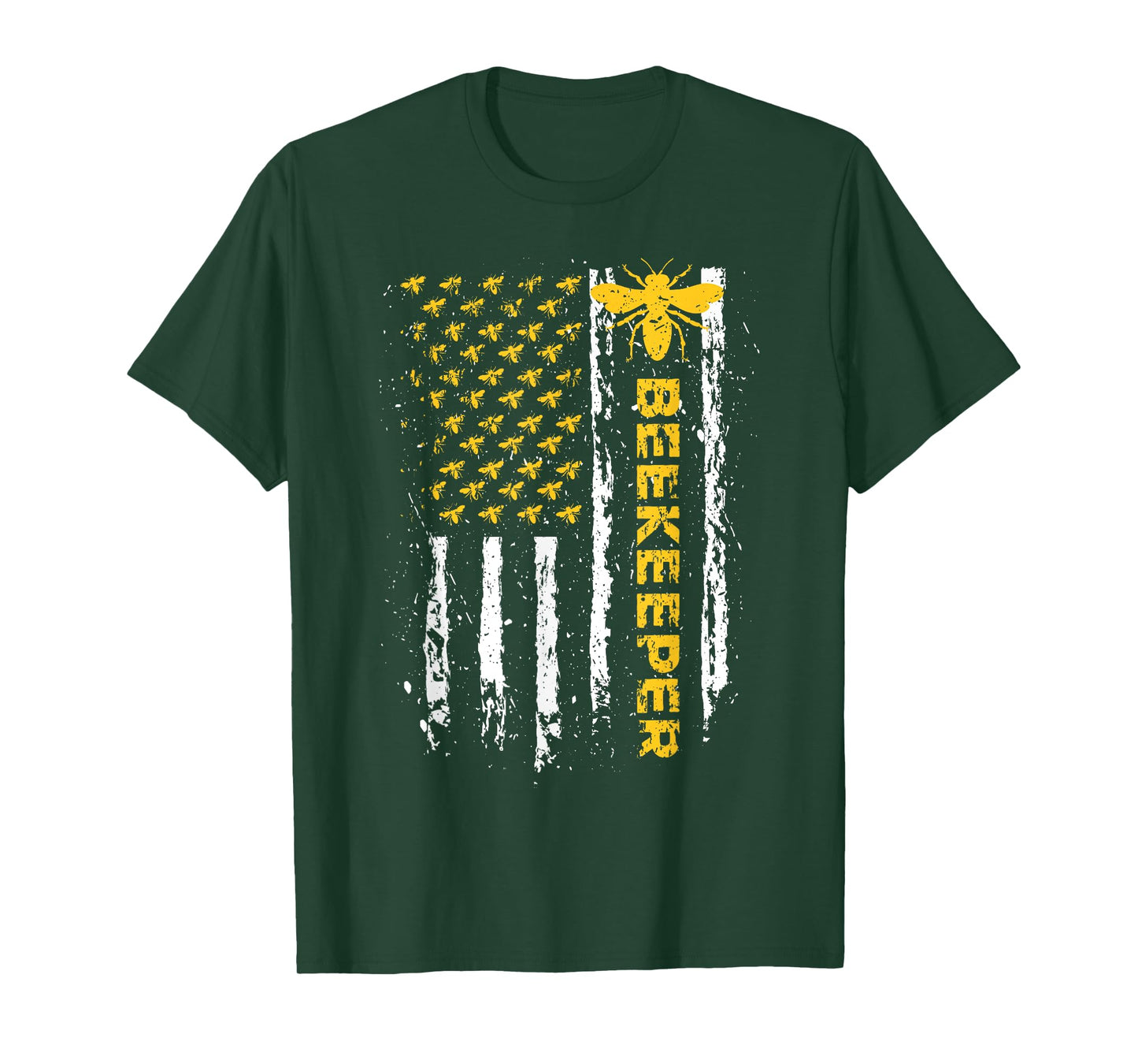 Beekeeper USA Flag Funny Honeybee Beekeeping Bee Patriotic T-Shirt