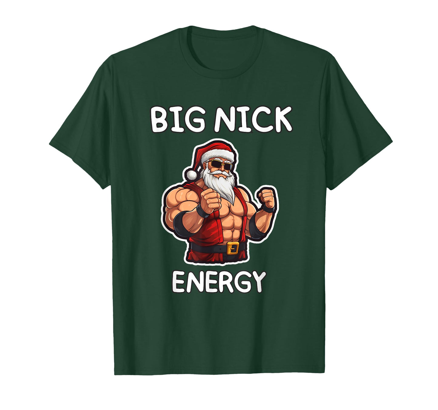 Big Nick Energy Santa Claus Funny Christmas T-Shirt