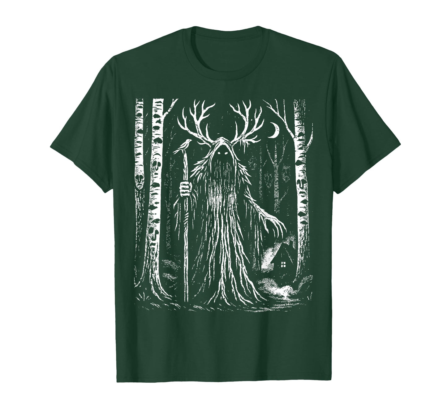 Leshy Forest Spirit Slavic Folklore Dark Nature Graphic T-Shirt