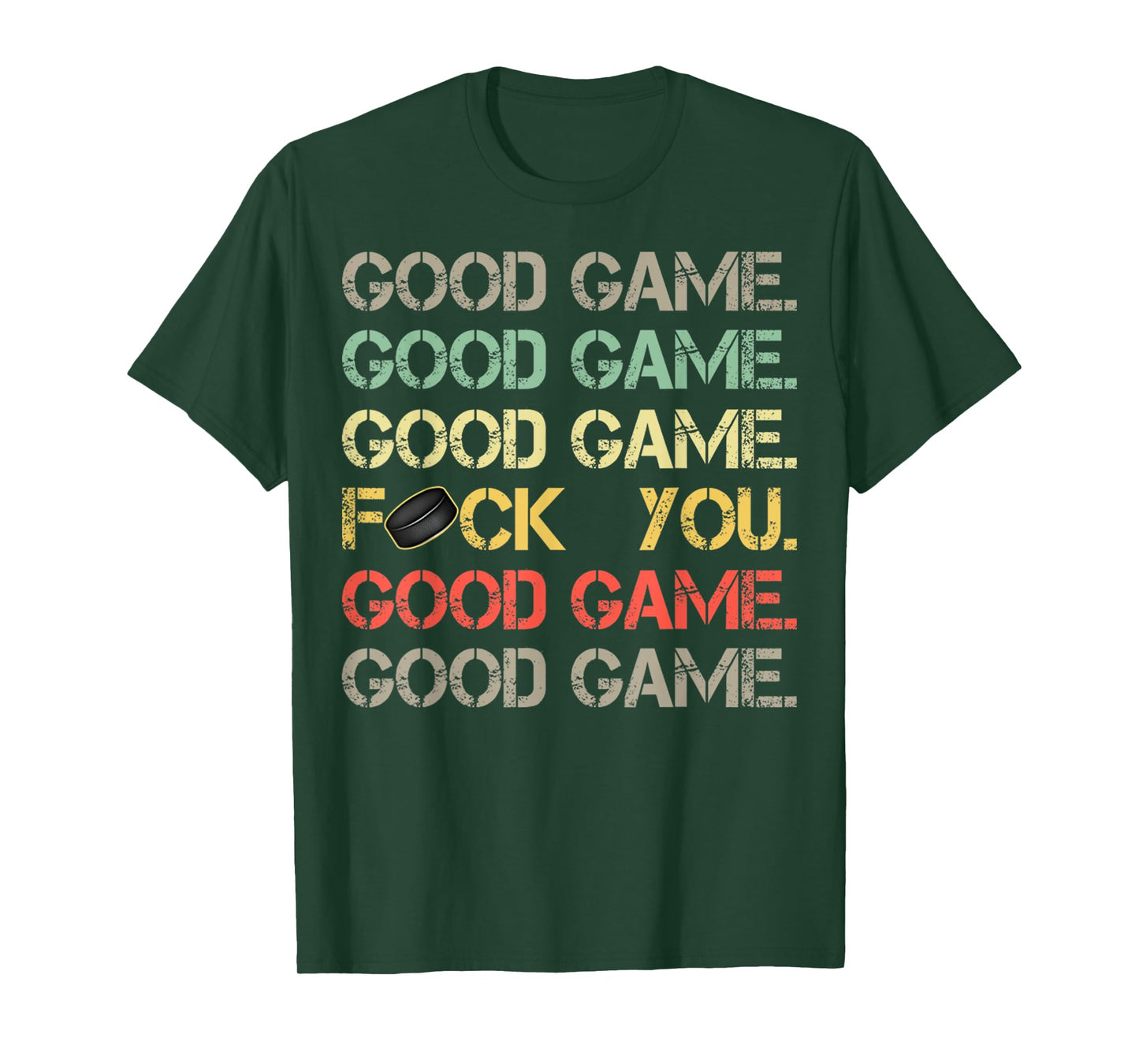 Good Game Good Game Good Game Funny Vintage Sports Hockey T-Shirt