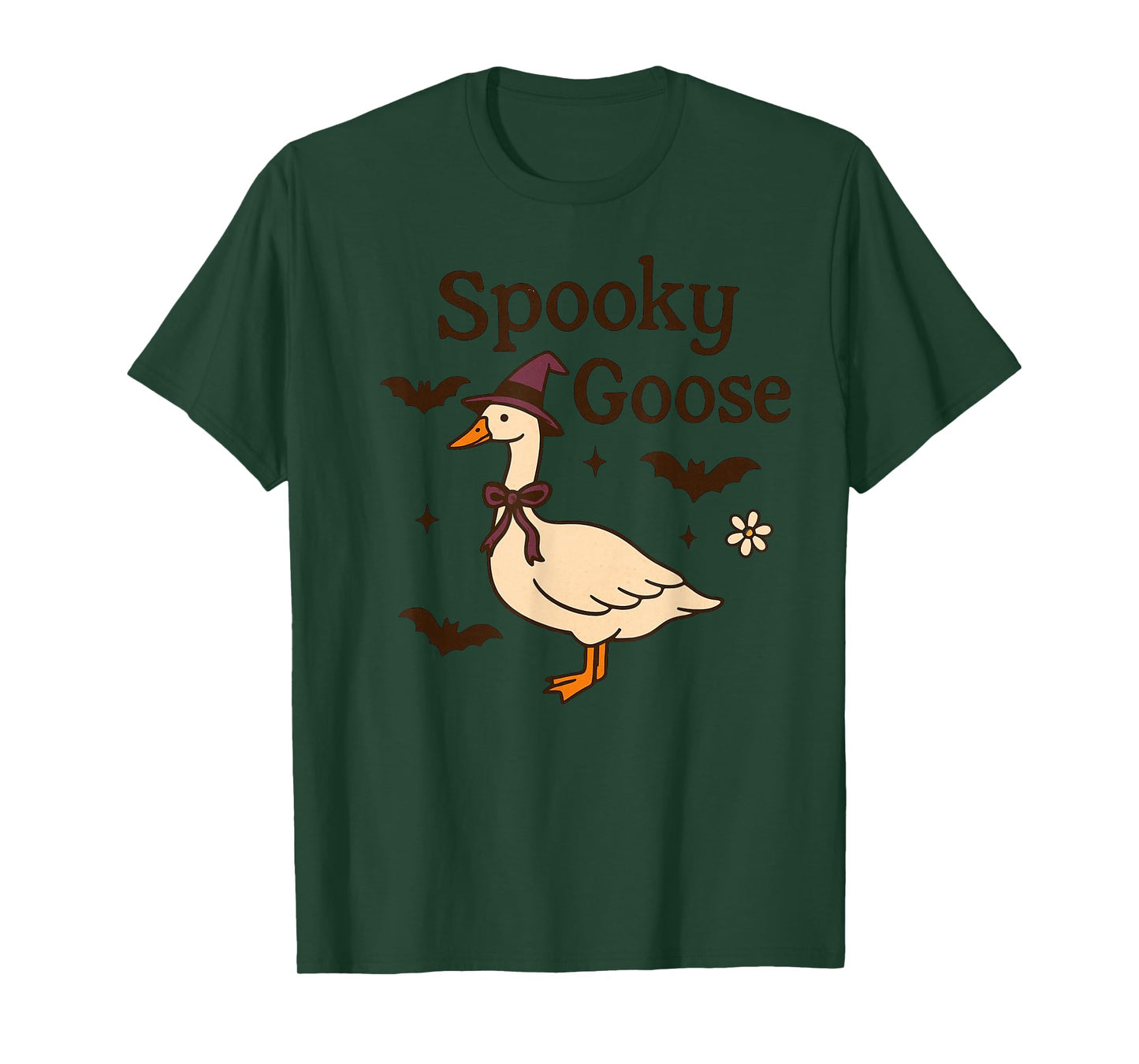 Spooky Goose Halloween Witch T-Shirt